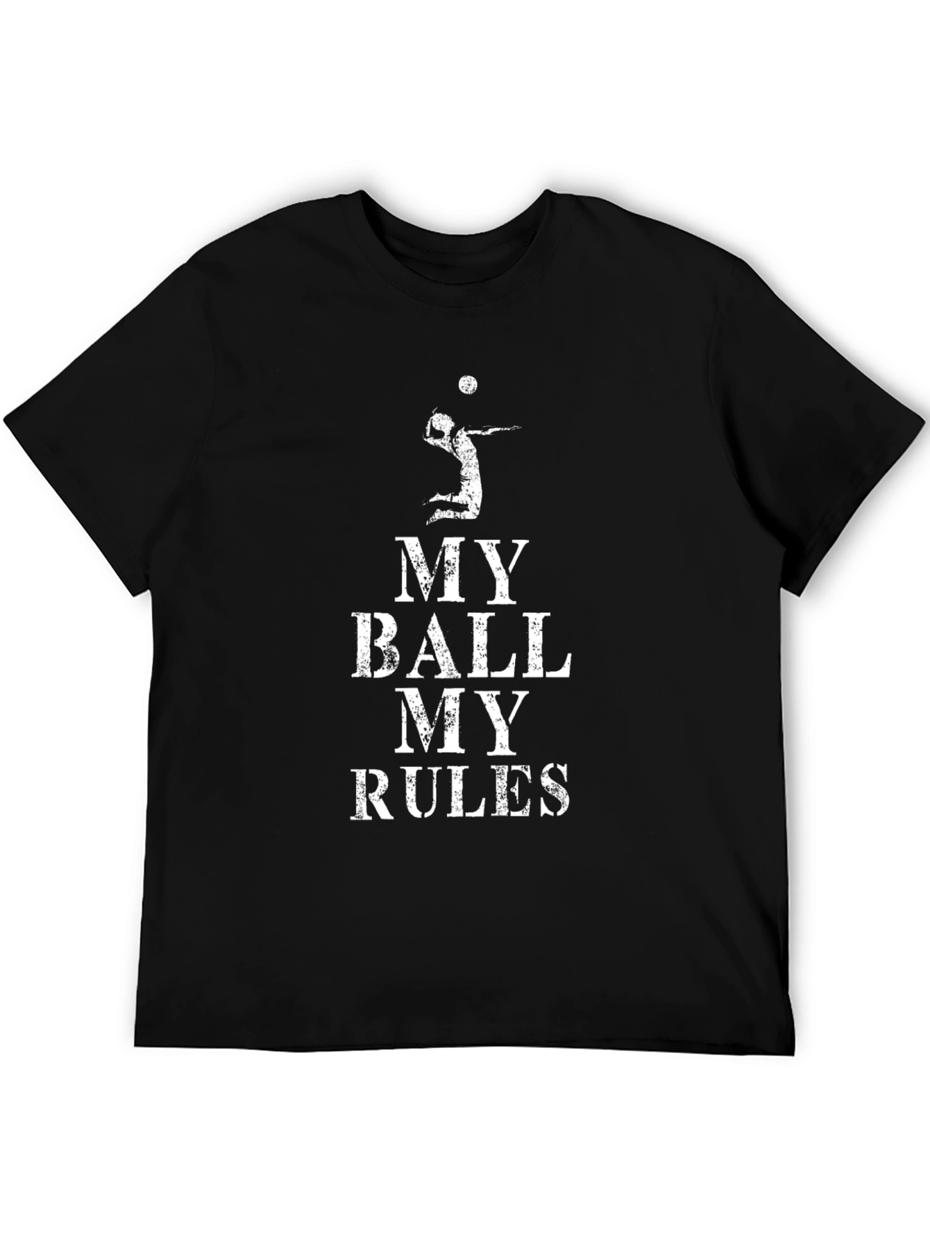Volleyball My Ball My Rules Black T-Shirt
