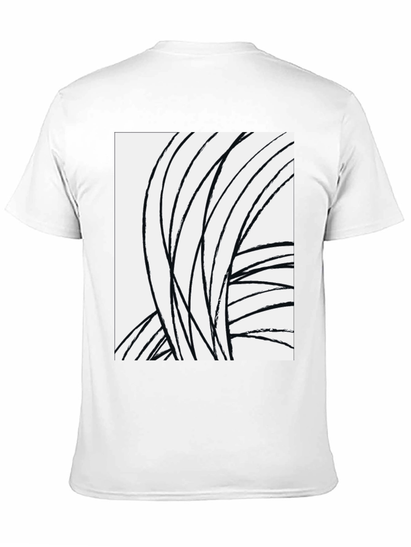 Abstract Lines Black Tee - Modern Art Shirt