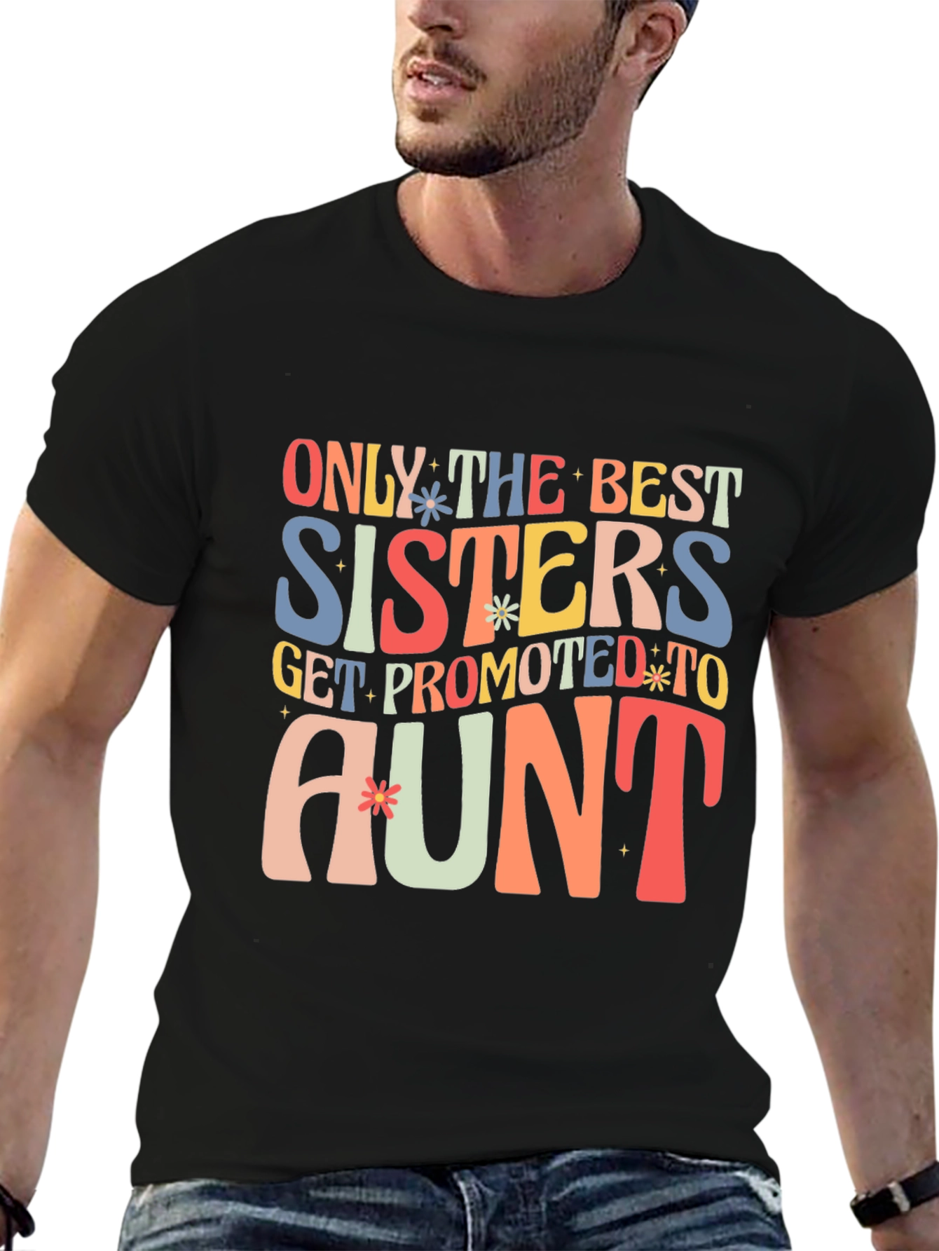 Best Sisters Get Promoted to Aunt Graphic Tee