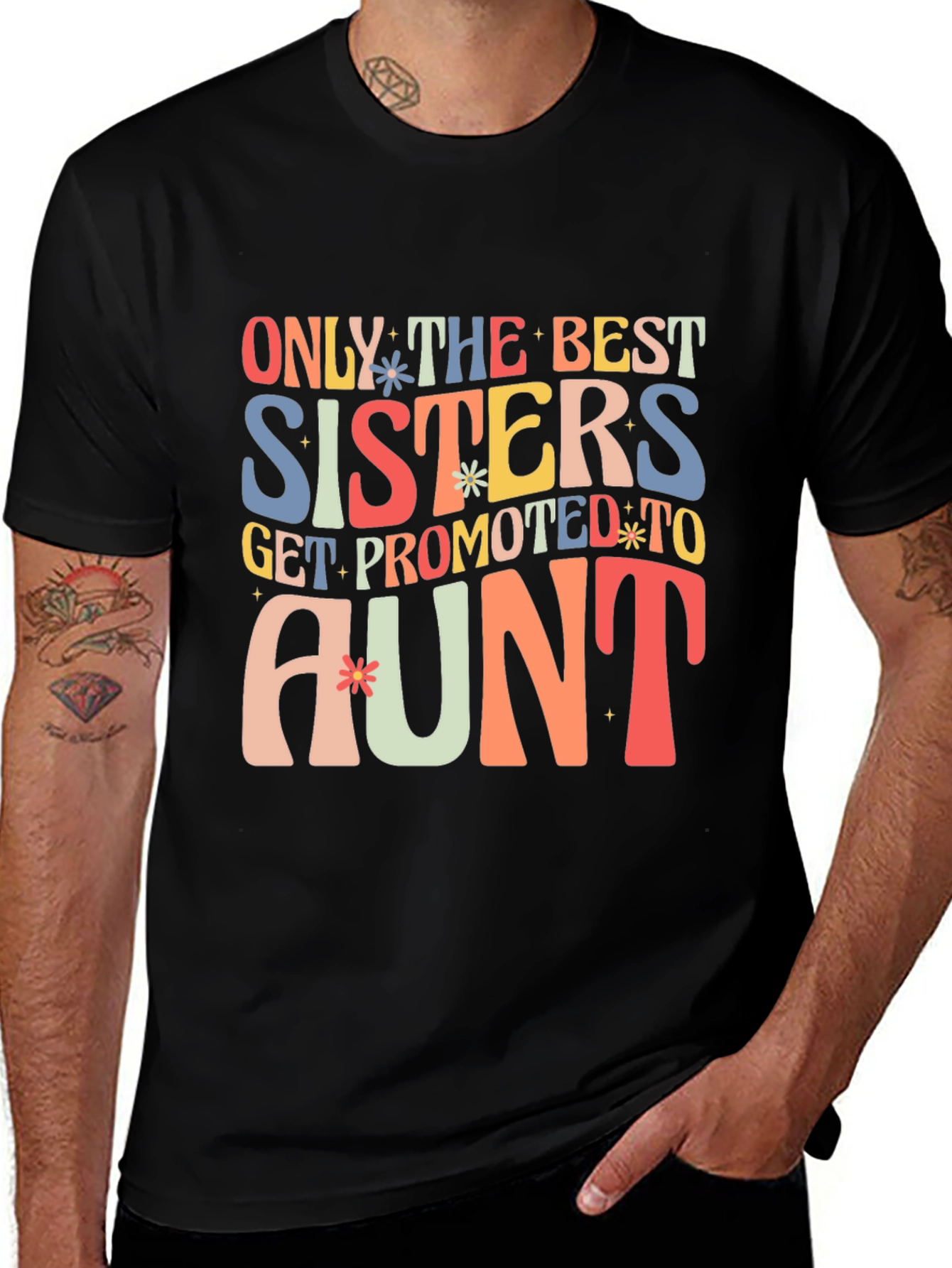 Best Sisters Get Promoted to Aunt Graphic Tee