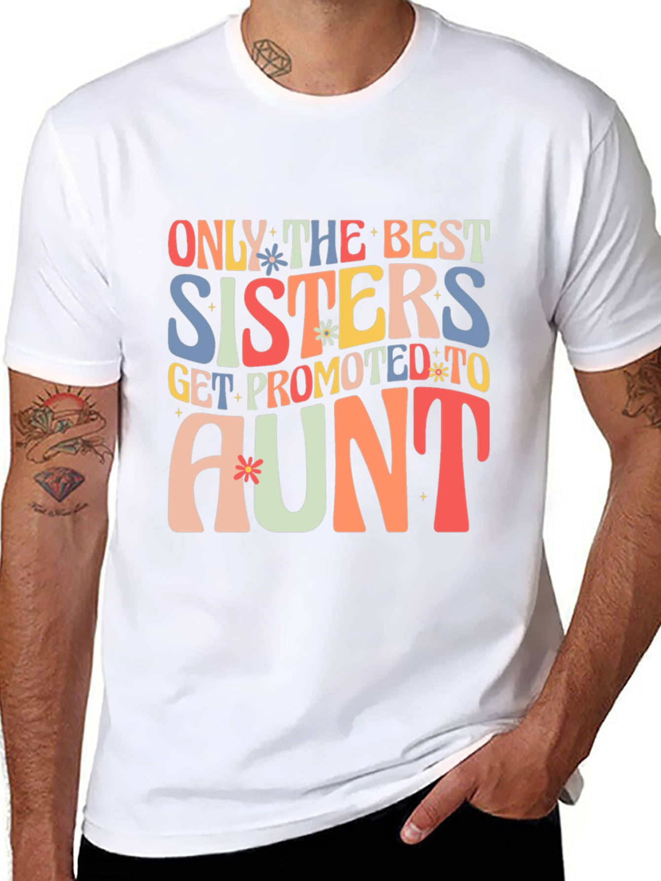 Best Sisters Get Promoted to Aunt Graphic Tee