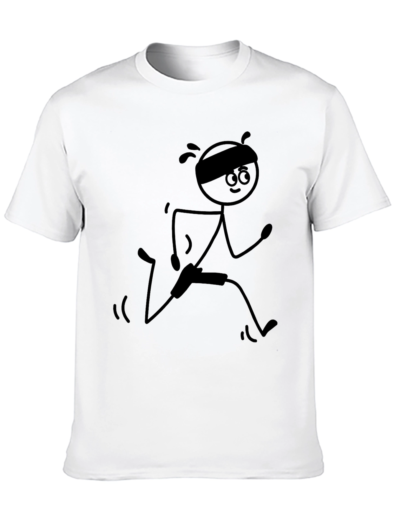 Funny Stick Figure Running T-Shirt