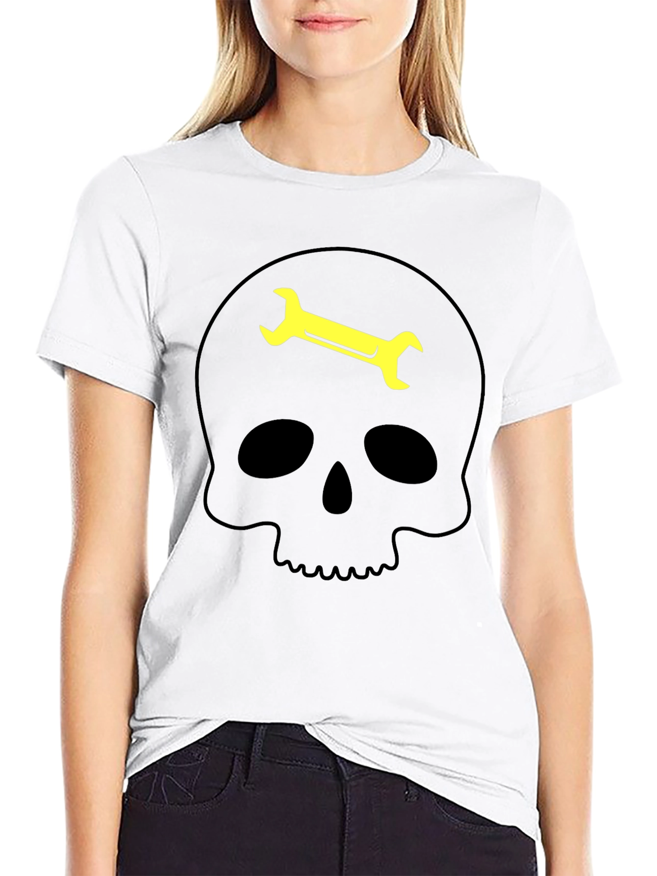 Skull Wrench Graphic Tee - Mechanic Humor T-Shirt