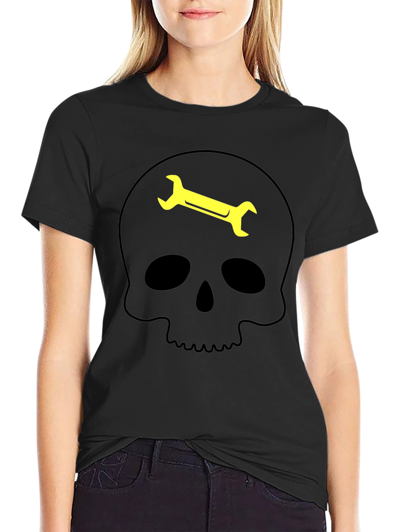 Skull Wrench Graphic Tee - Mechanic Humor T-Shirt