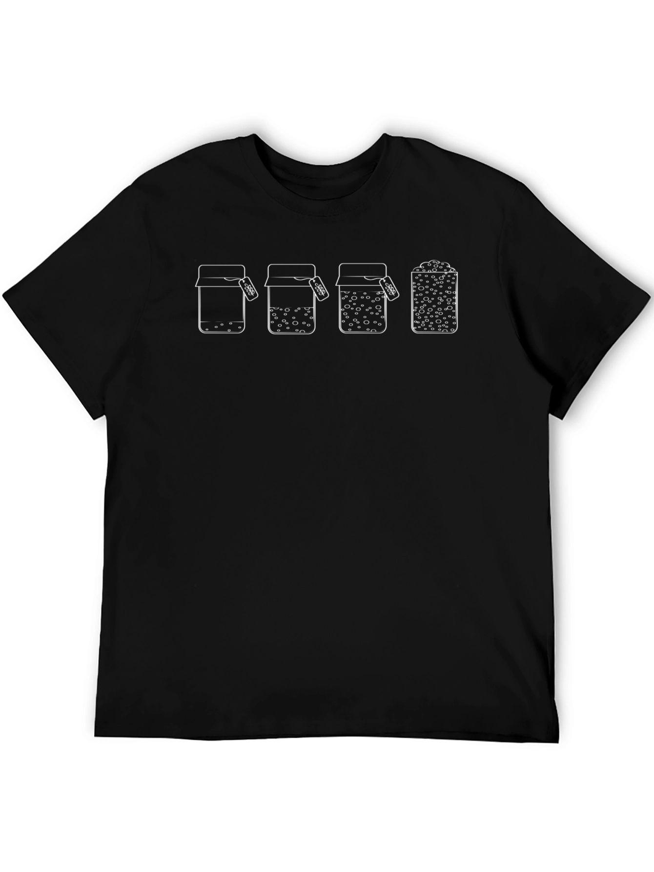 Fermentation Jars Graphic T-Shirt - Black