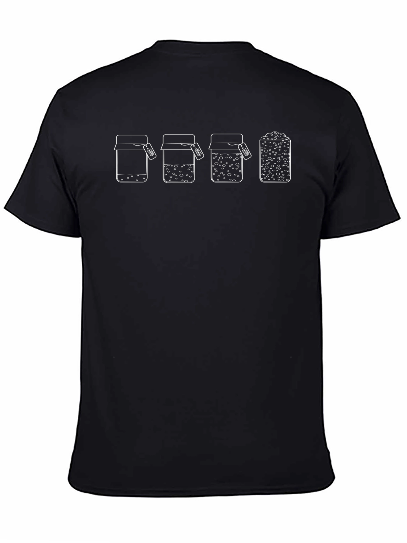 Fermentation Jars Graphic T-Shirt - Black