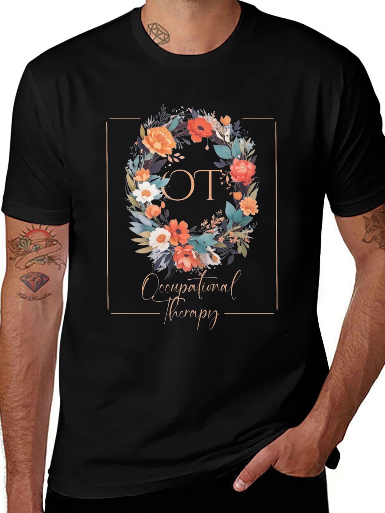Occupational Therapy Floral Wreath T-Shirt