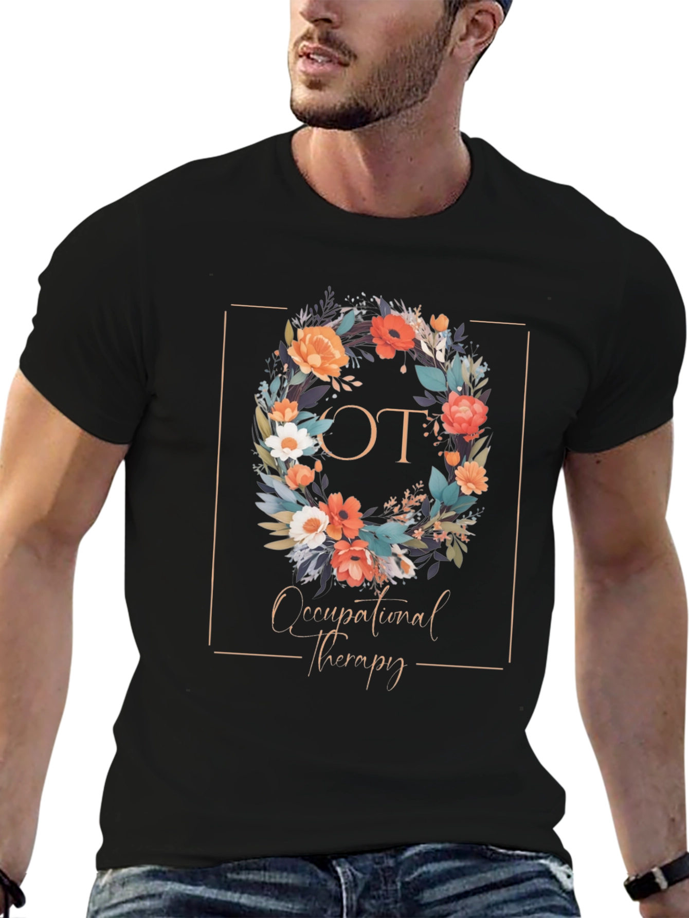 Occupational Therapy Floral Wreath T-Shirt