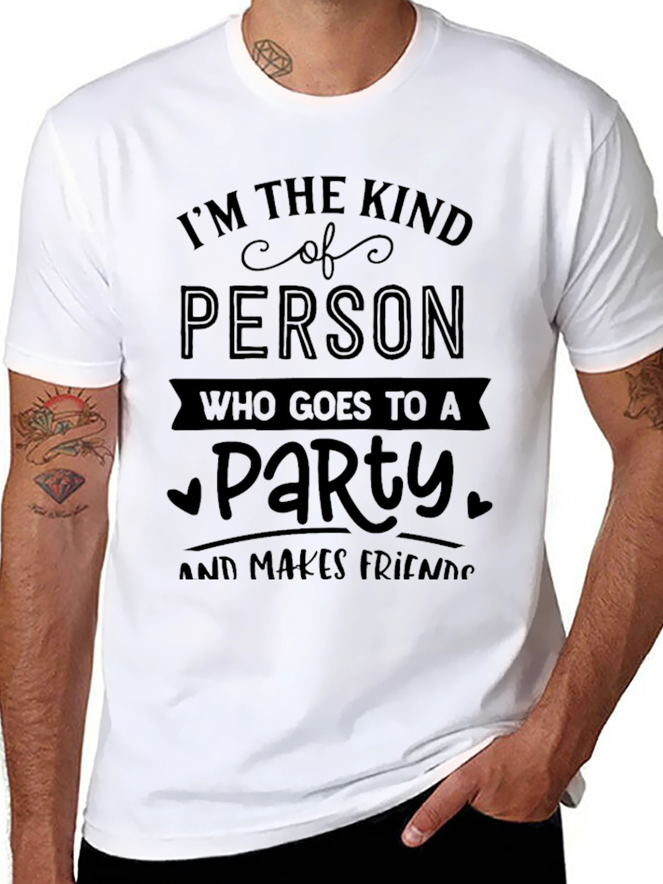 Party Person T-Shirt - Makes Friends Easily