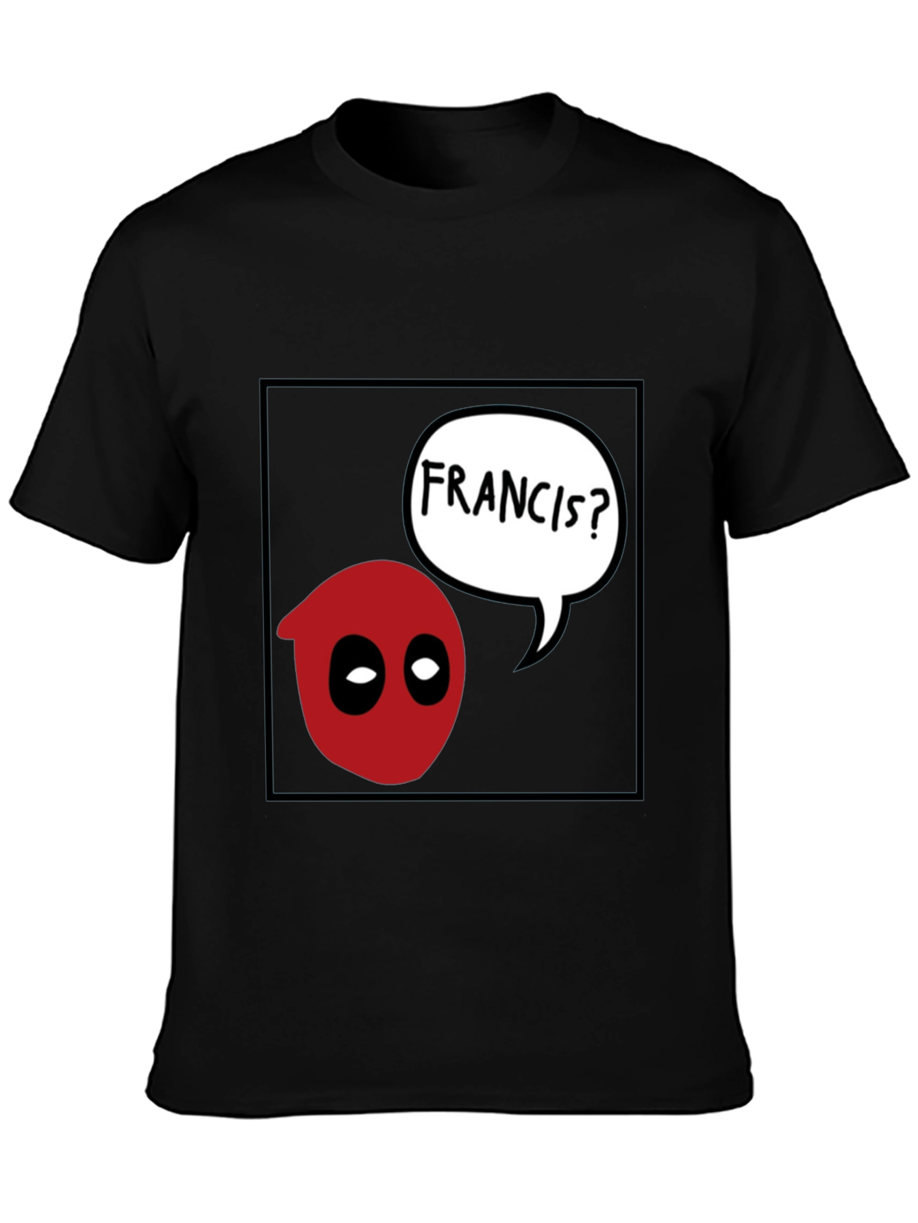 Deadpool Francis? Graphic Black T-Shirt