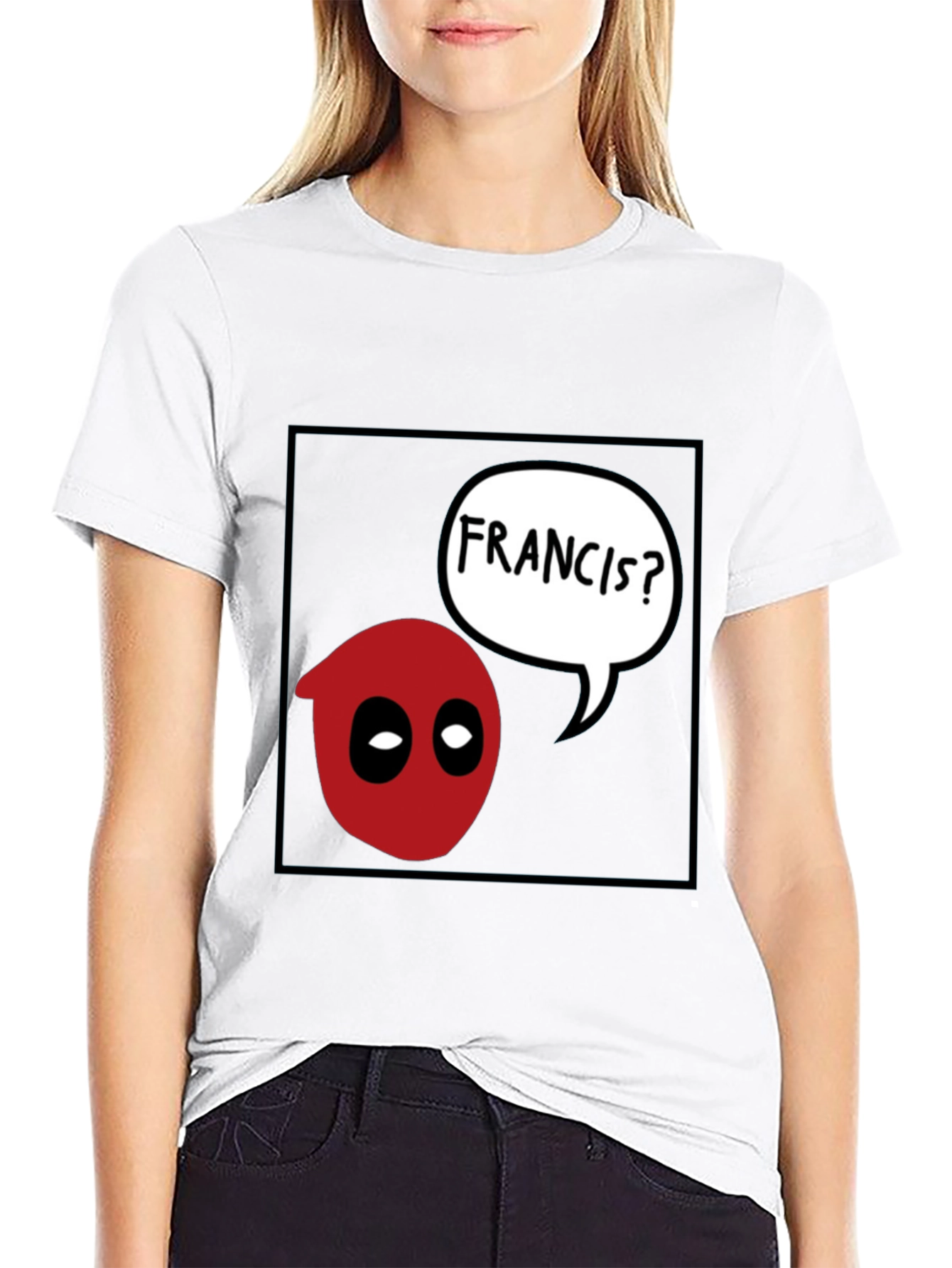 Deadpool Francis? Graphic Black T-Shirt
