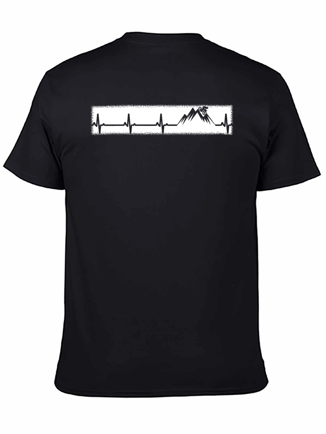Mountain Biker Heartbeat Graphic T-Shirt