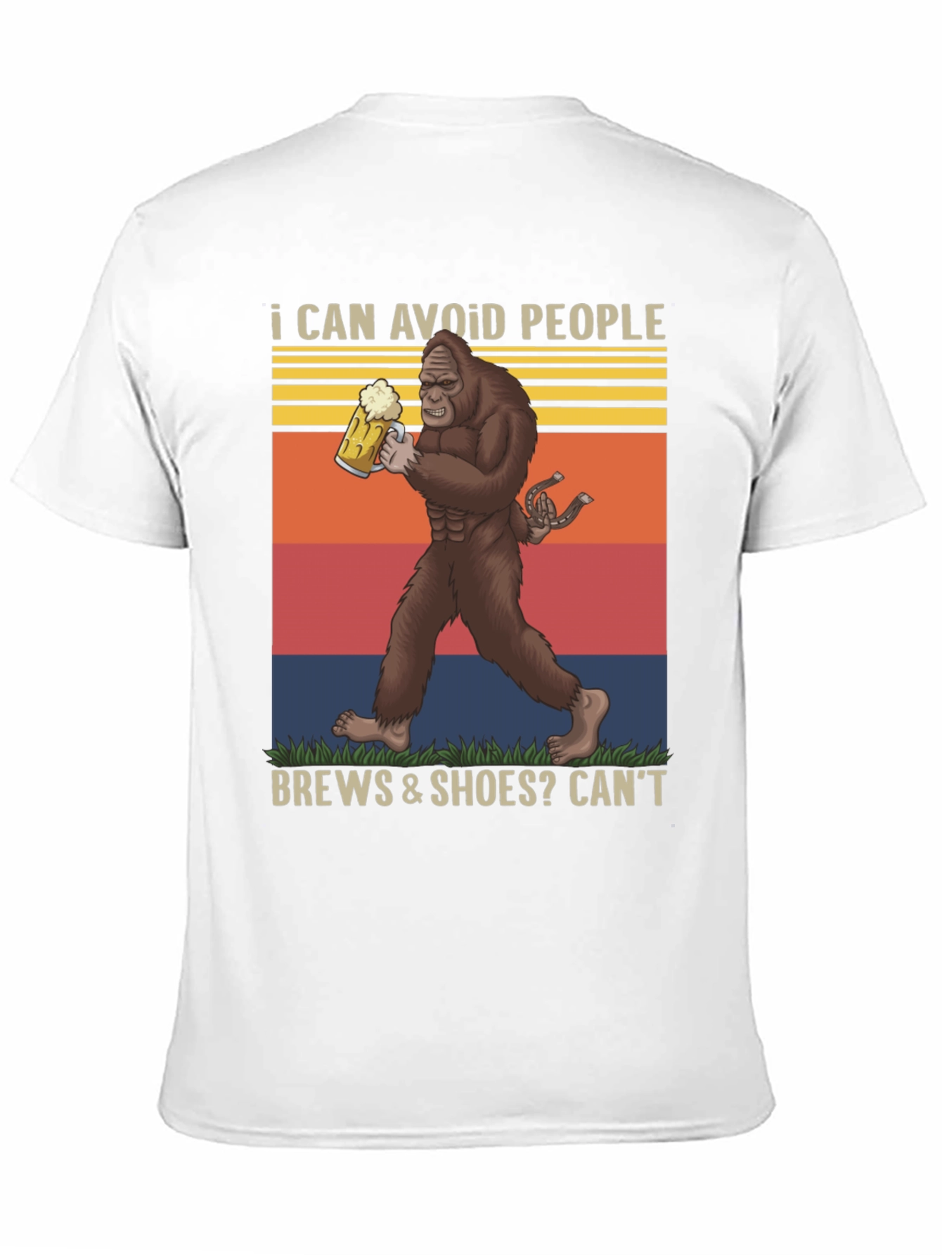 I Can Avoid People Bigfoot Beer Graphic Tee