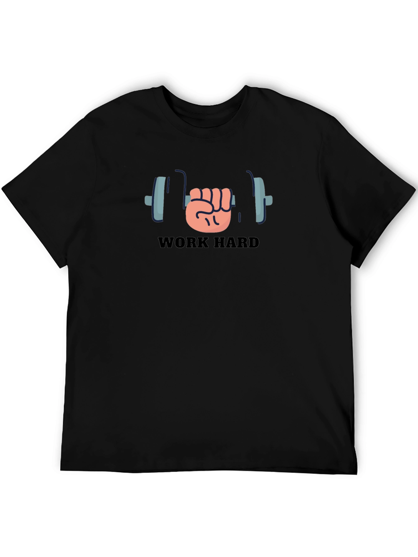 Work Hard Gym T-Shirt - Black Fitness Tee