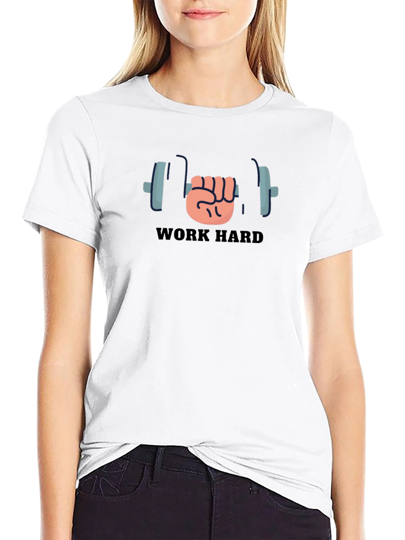 Work Hard Gym T-Shirt - Black Fitness Tee