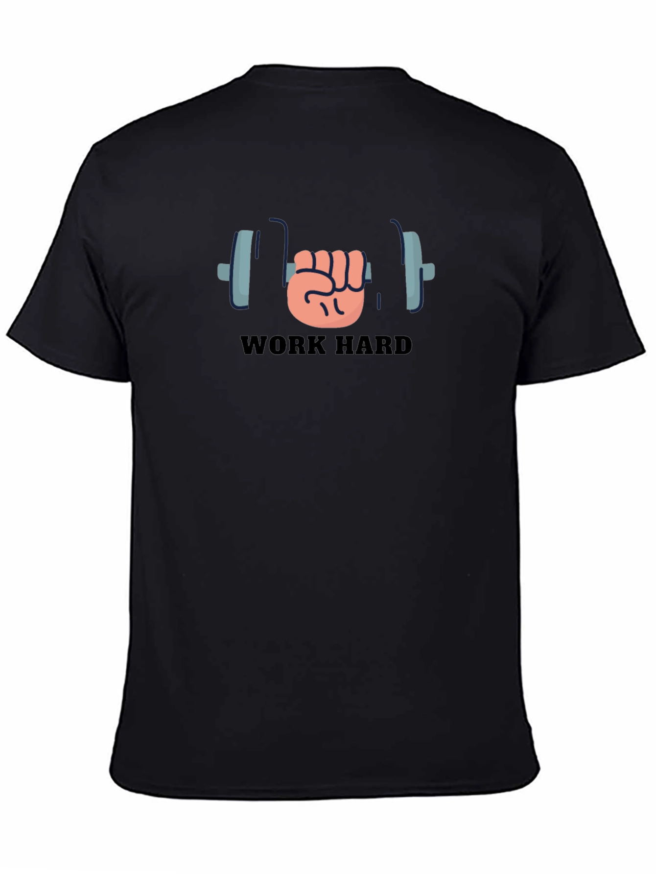 Work Hard Gym T-Shirt - Black Fitness Tee