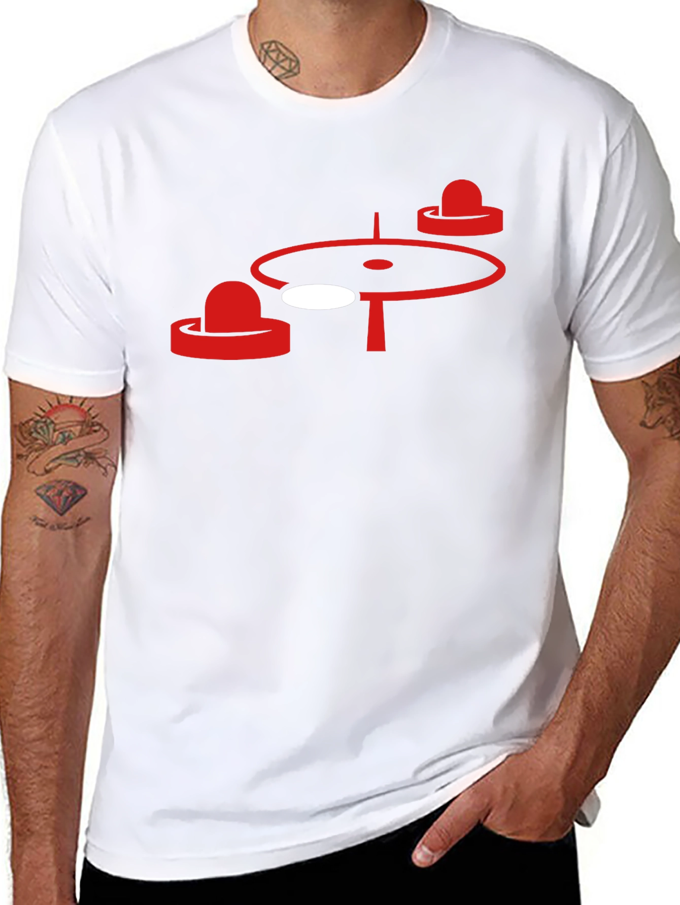 Air Hockey Graphic Tee - Black