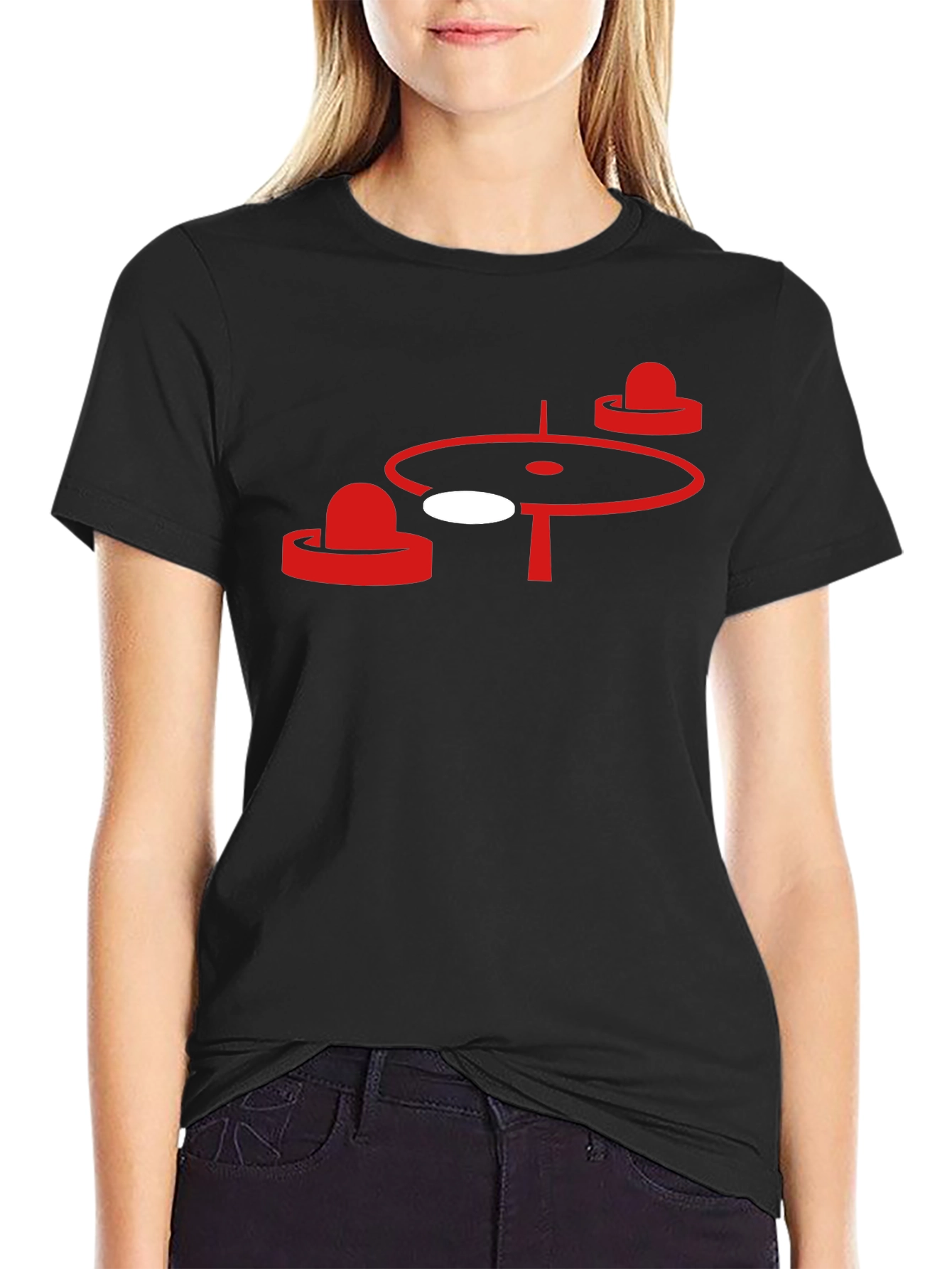 Air Hockey Graphic Tee - Black