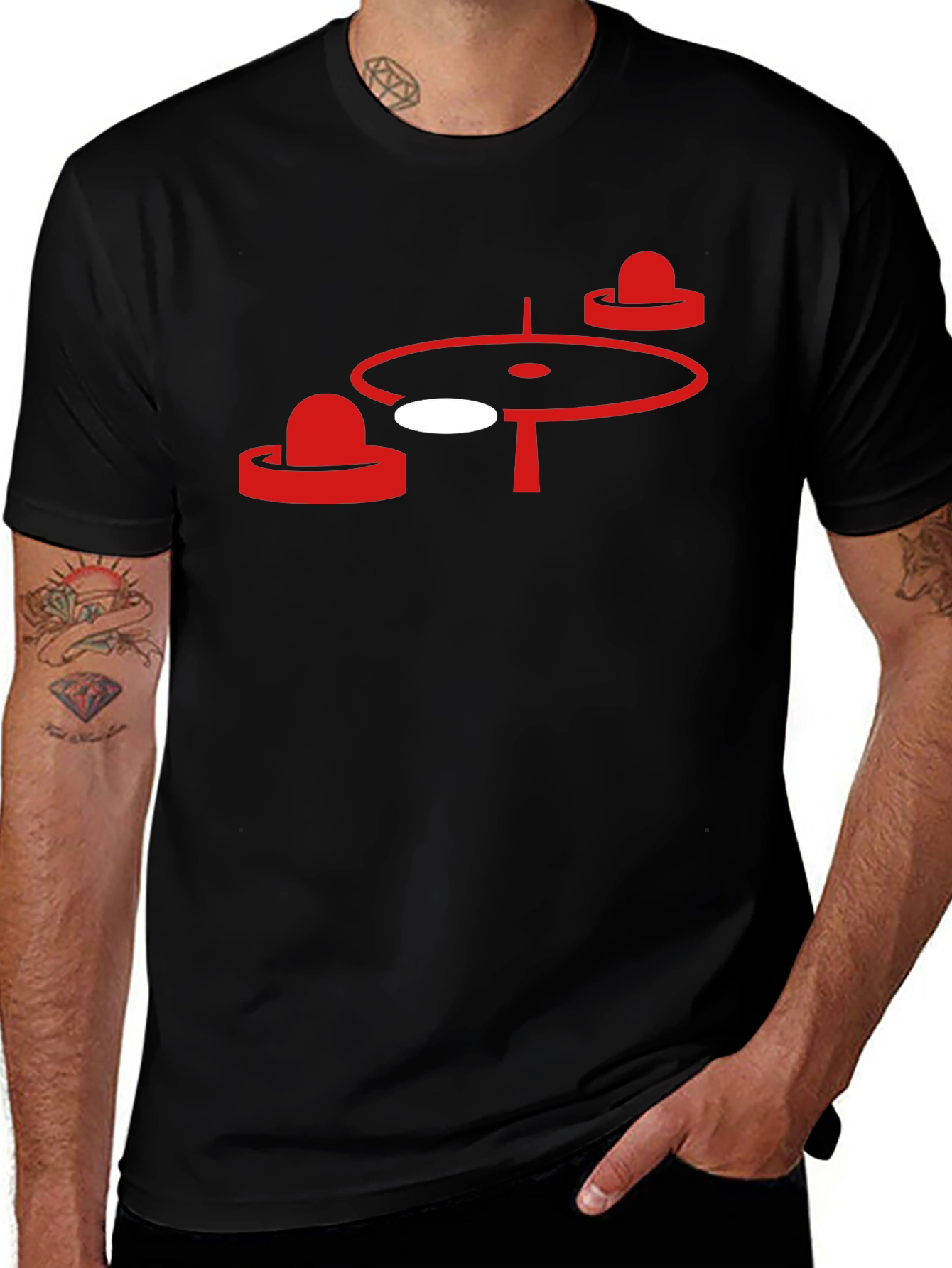 Air Hockey Graphic Tee - Black