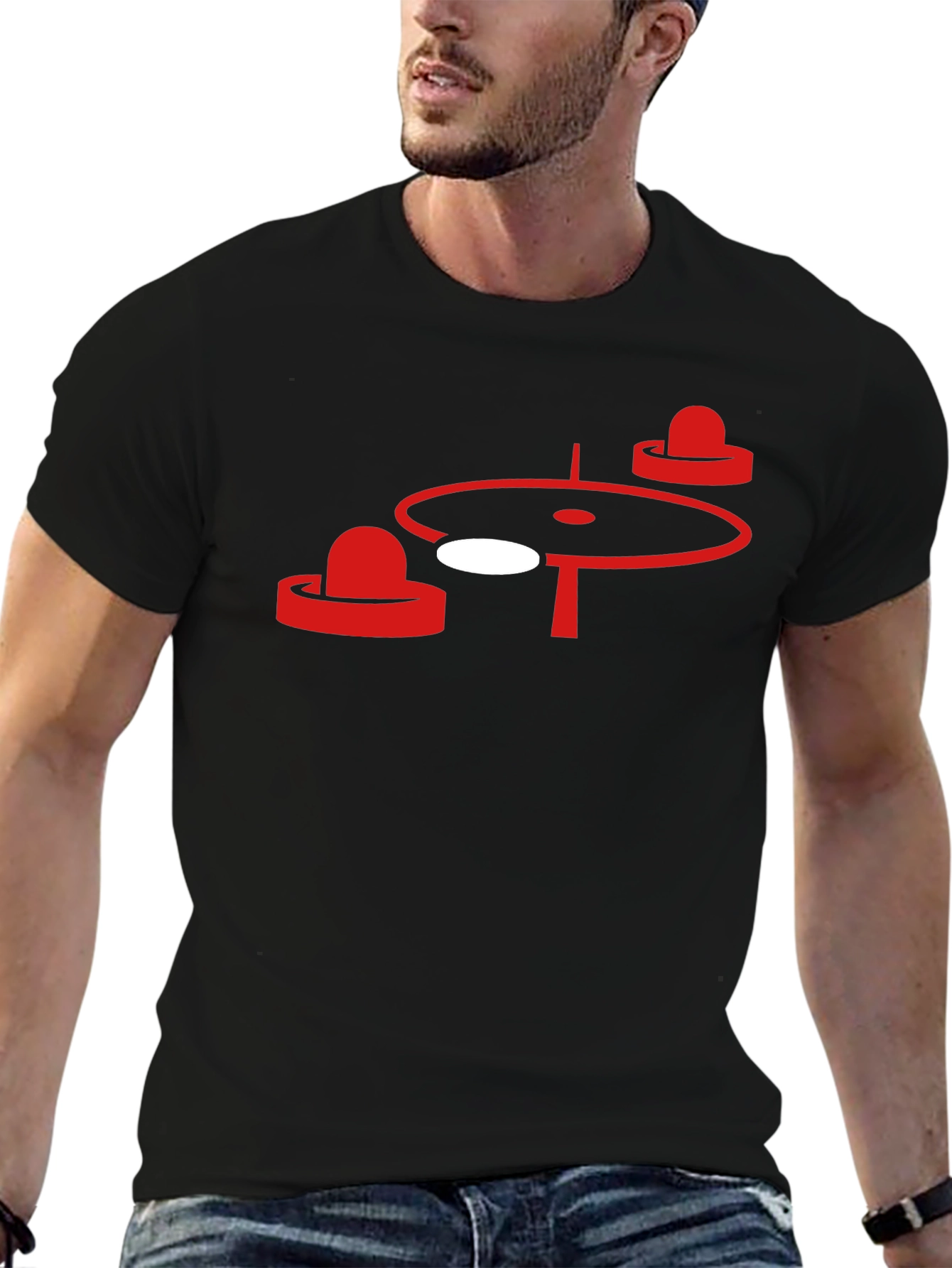 Air Hockey Graphic Tee - Black