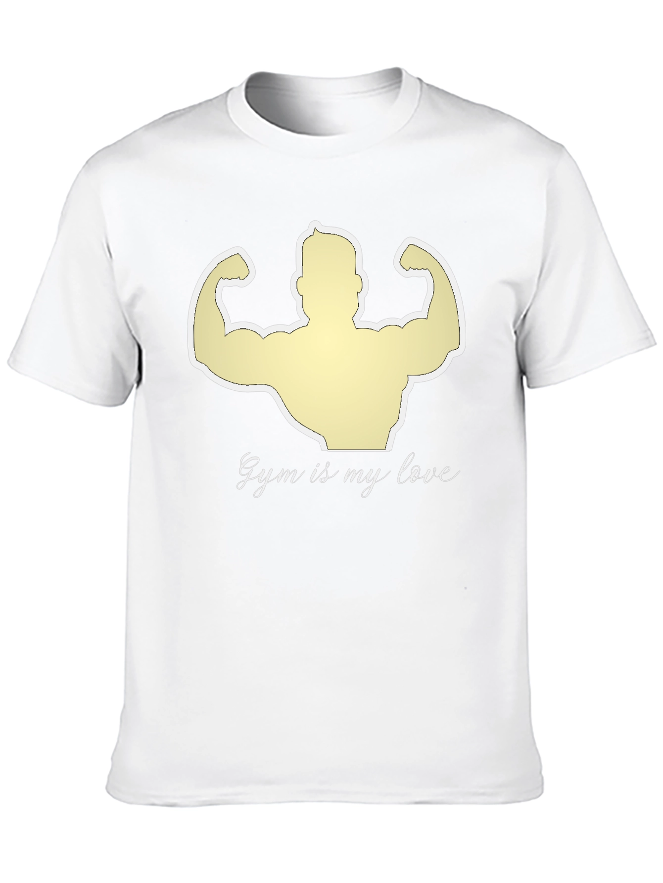 Gym is My Love Black Graphic T-Shirt