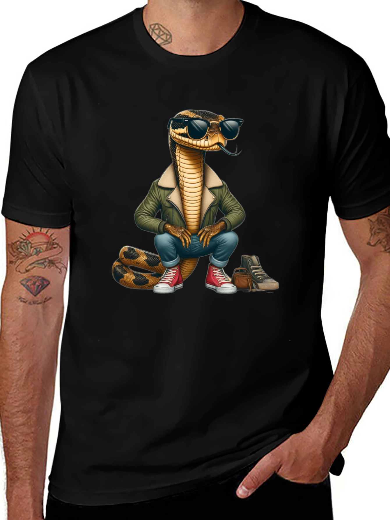 Cool Snake T-Shirt - Stylish Reptile Tee