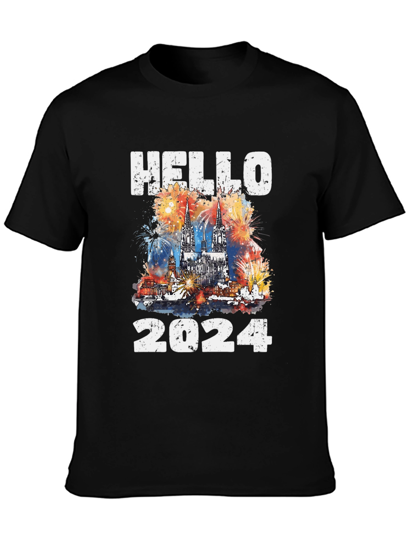 Hello 2024 T-Shirt New Year Celebration Tee
