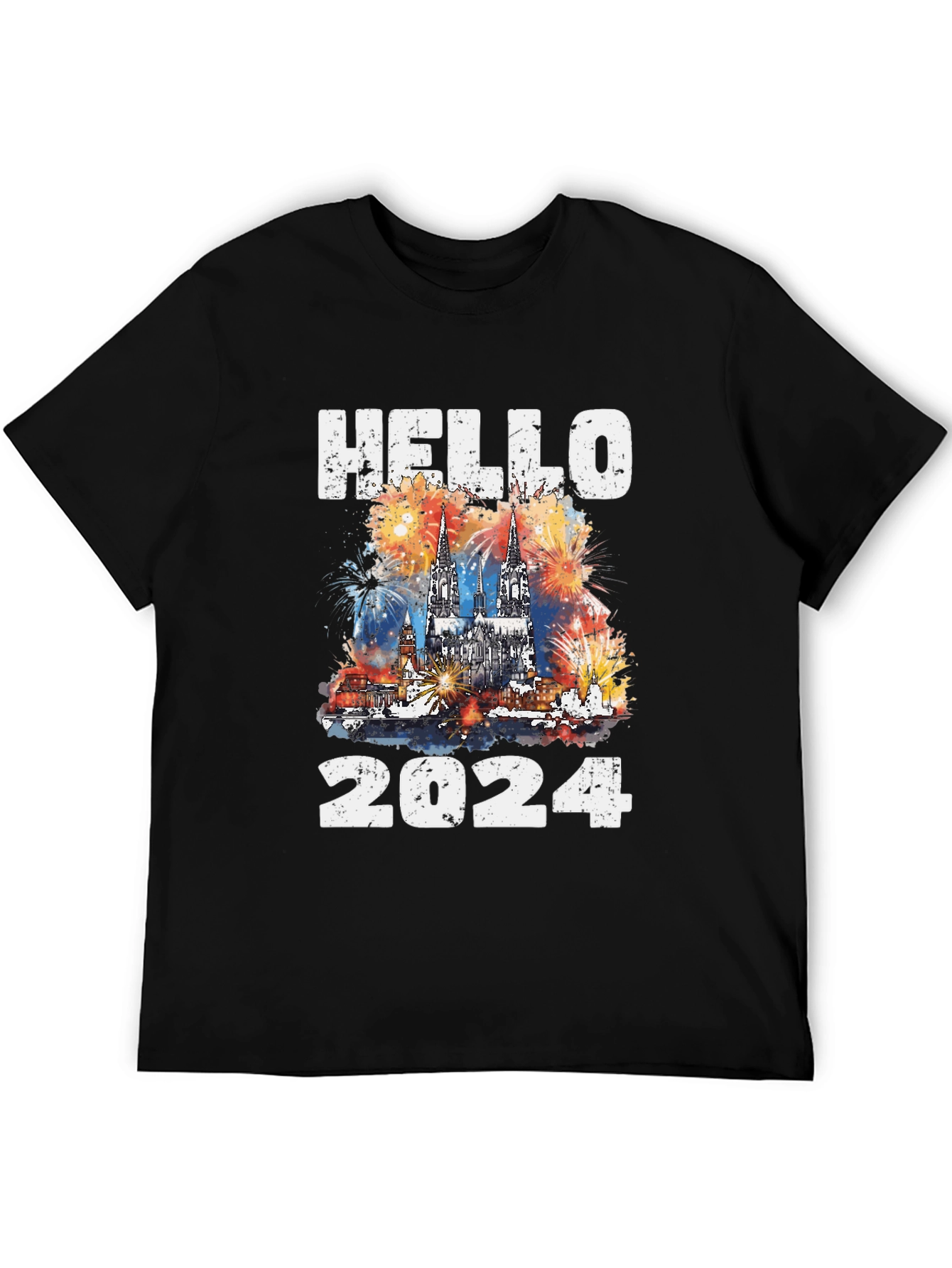Hello 2024 T-Shirt New Year Celebration Tee
