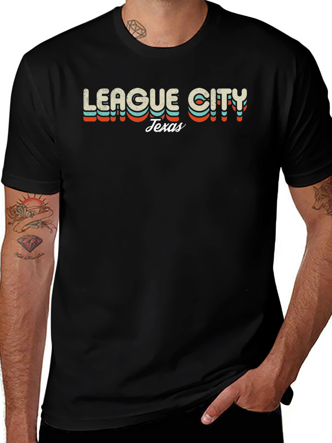 League City Texas Retro T-Shirt