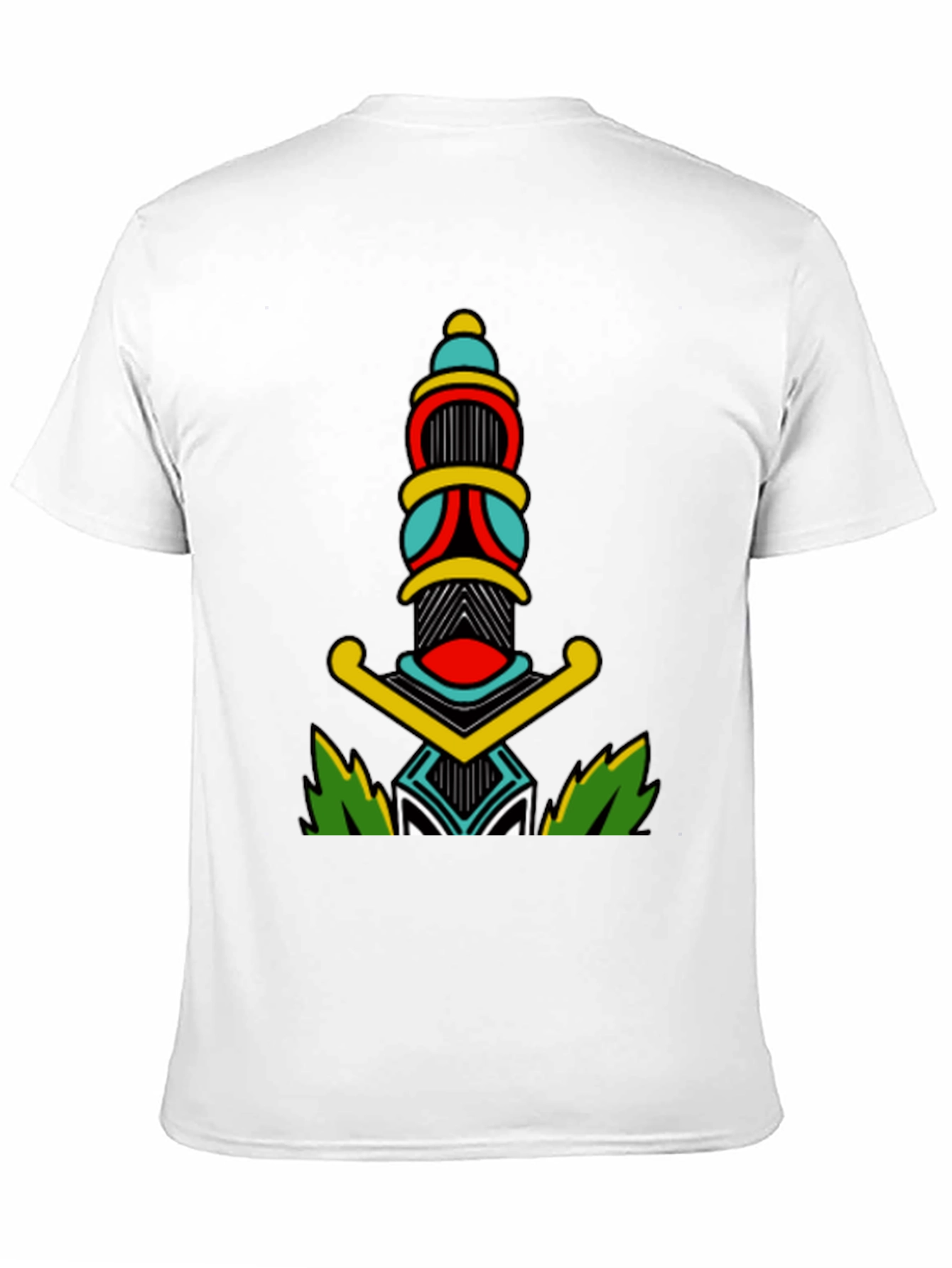 Black T-Shirt with Dagger Graphic