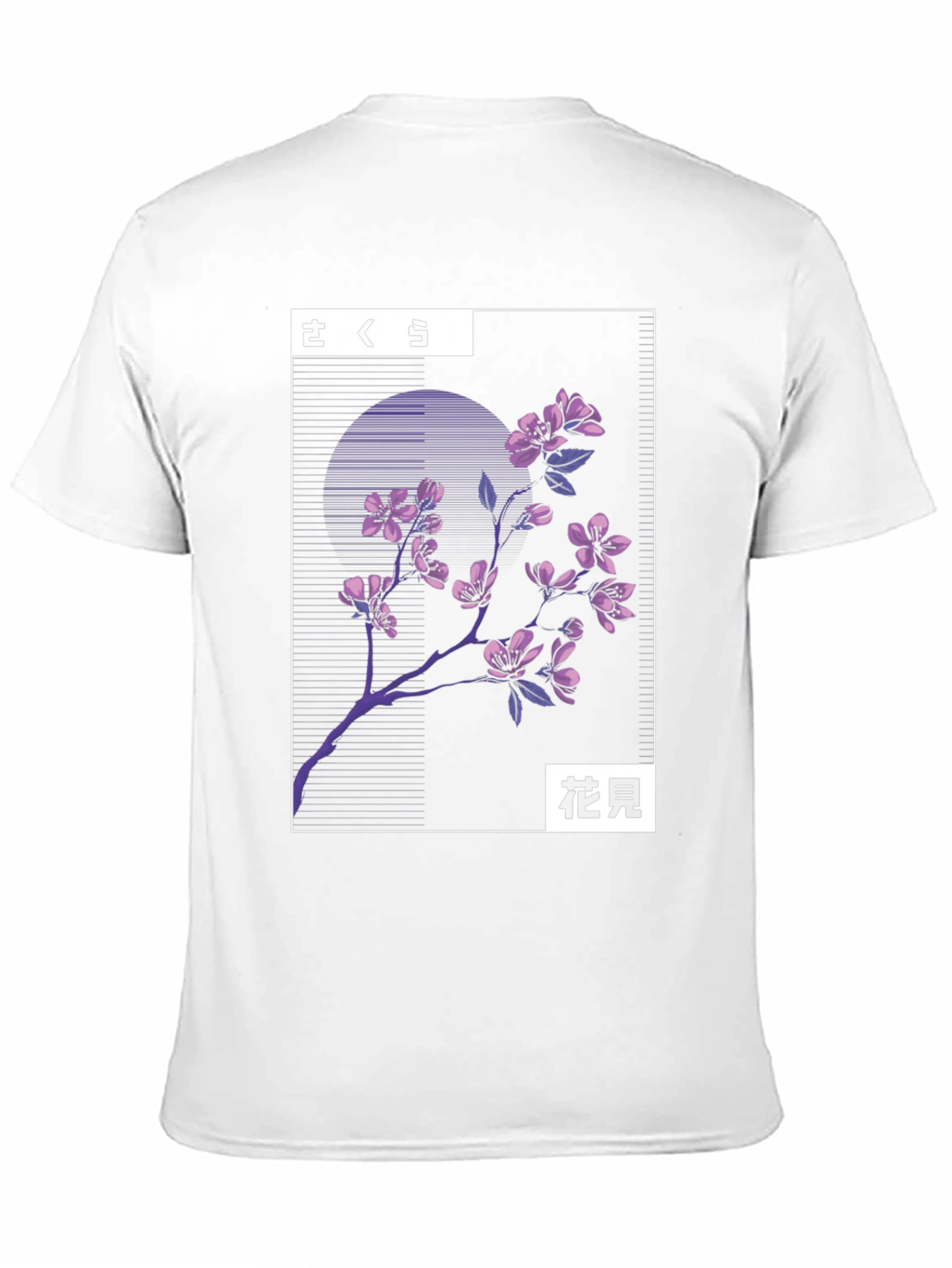 Sakura Blossom Black T-Shirt - Japanese Floral Design
