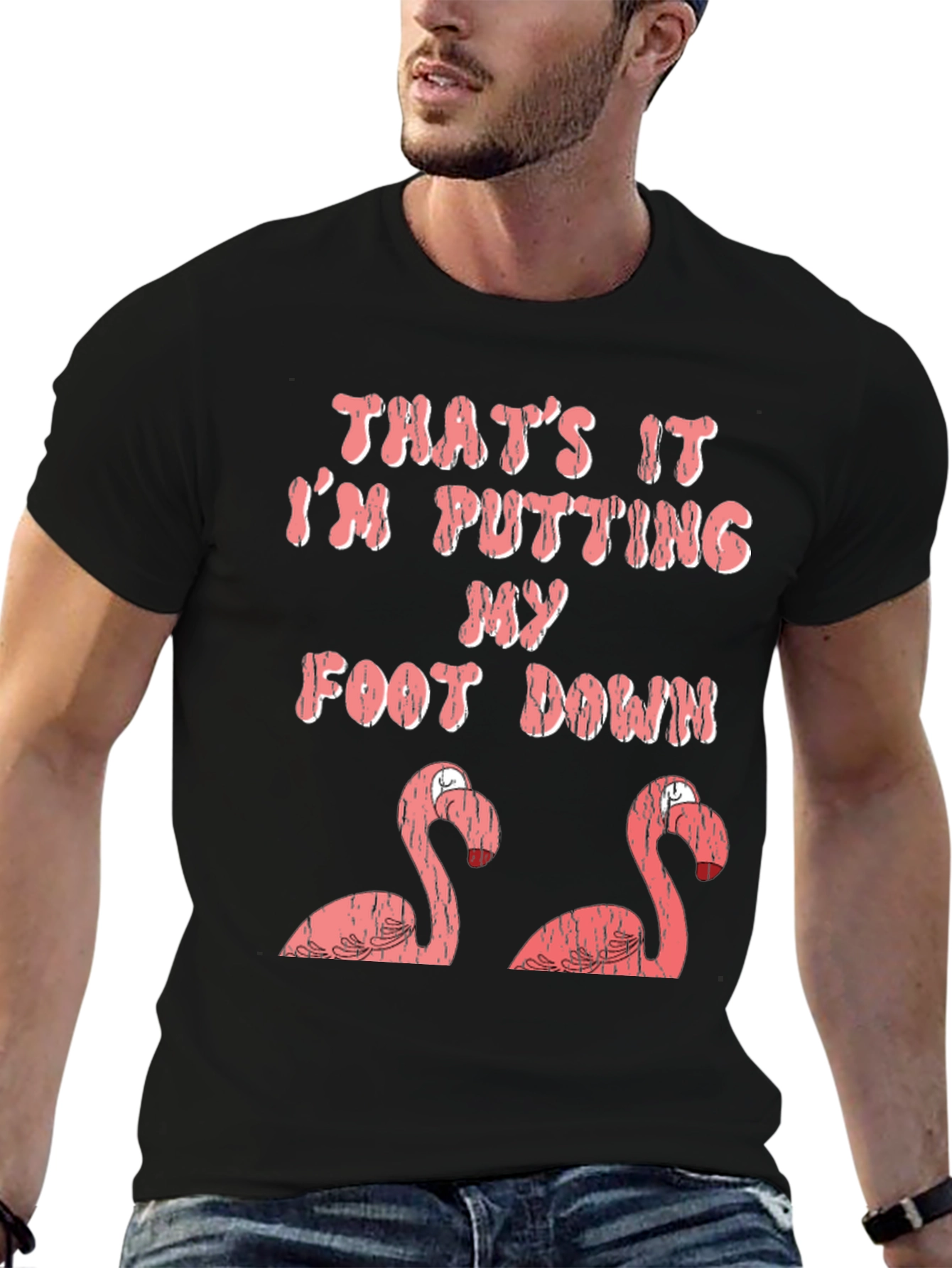 Funny Flamingo T-Shirt: Im Putting My Foot Down!