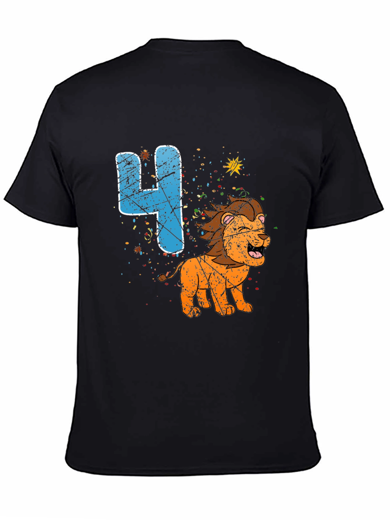 Kids 4th Birthday Lion T-Shirt