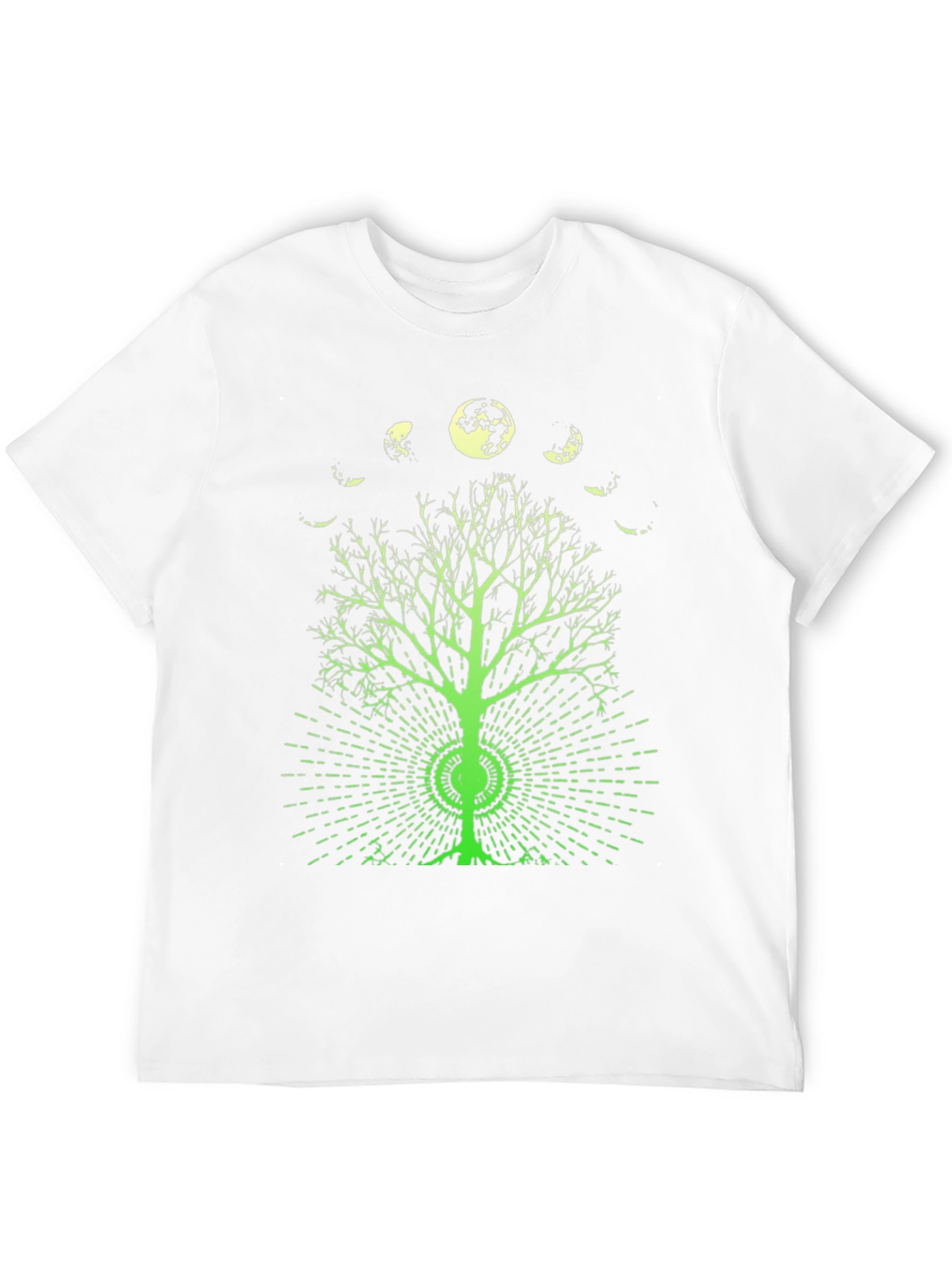 Moon Phase Tree Graphic Tee - Black