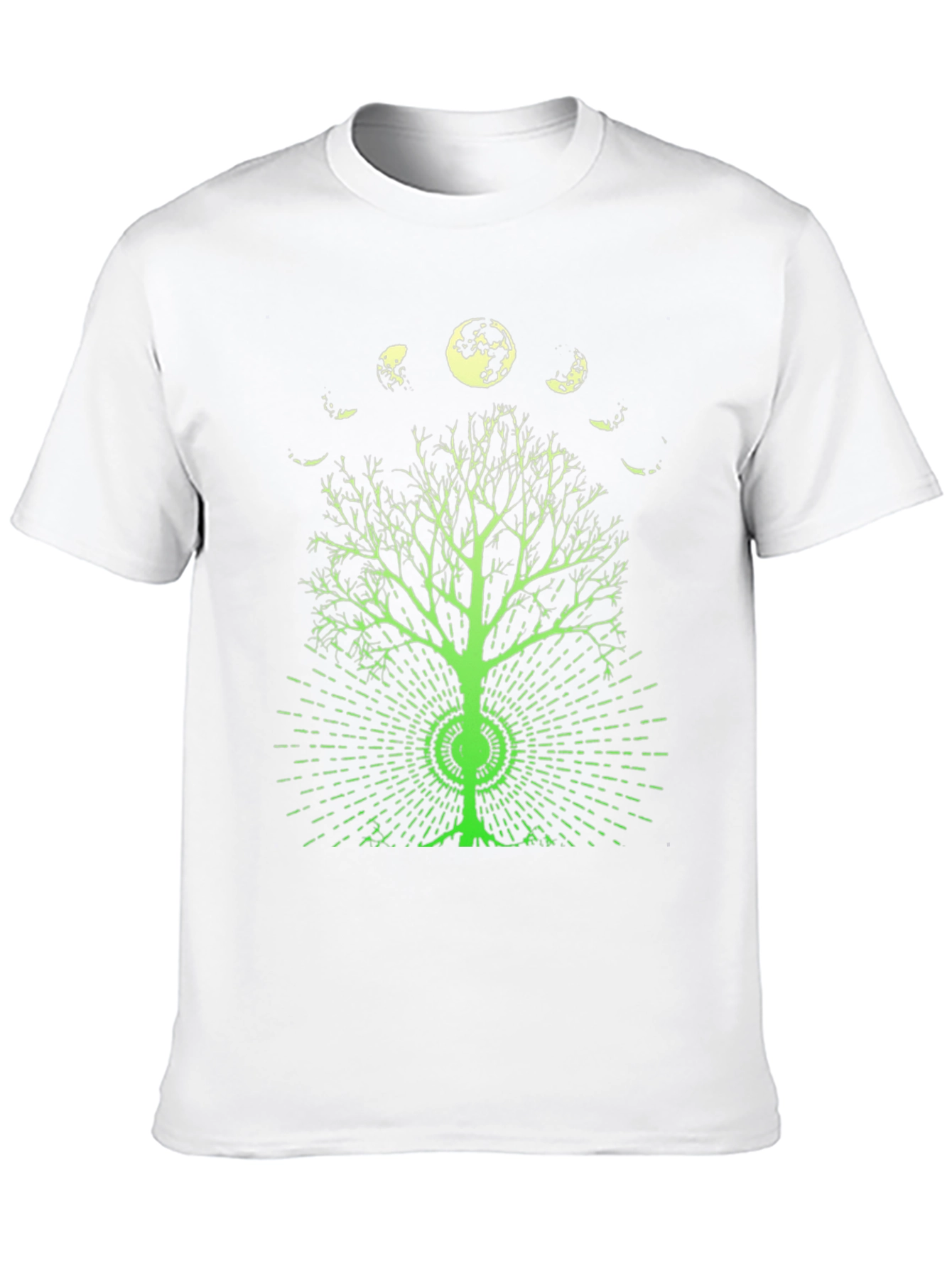 Moon Phase Tree Graphic Tee - Black
