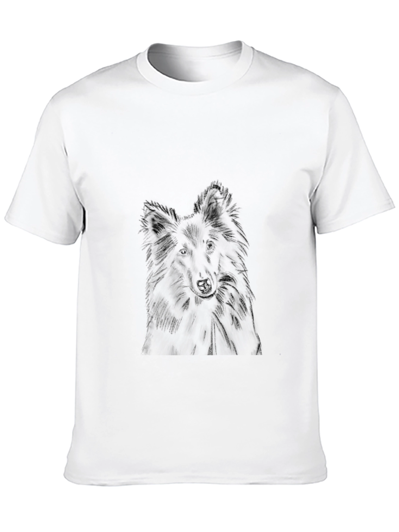 Dog Sketch Black T-Shirt