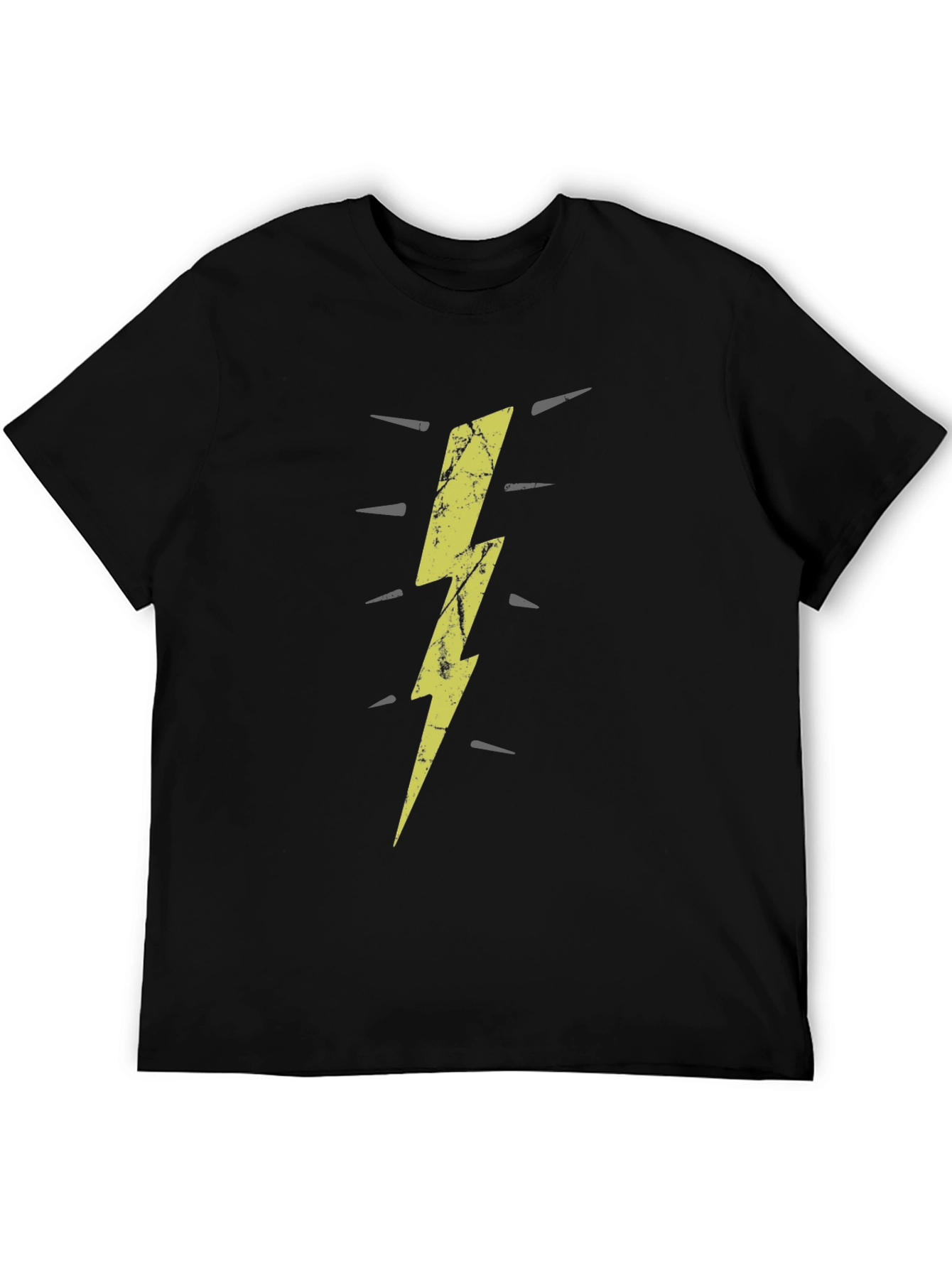 Lightning Bolt Graphic Tee - Black