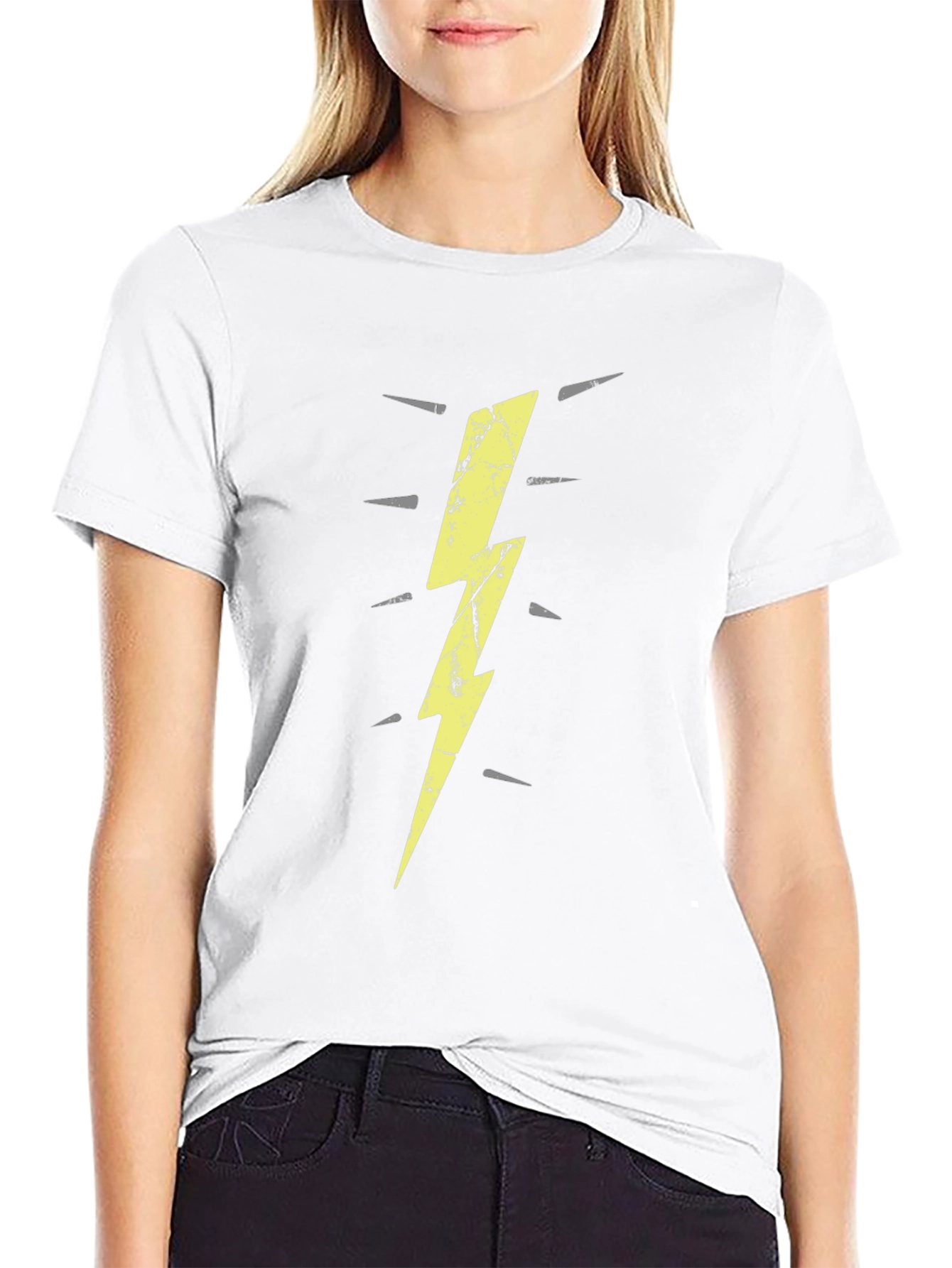 Lightning Bolt Graphic Tee - Black
