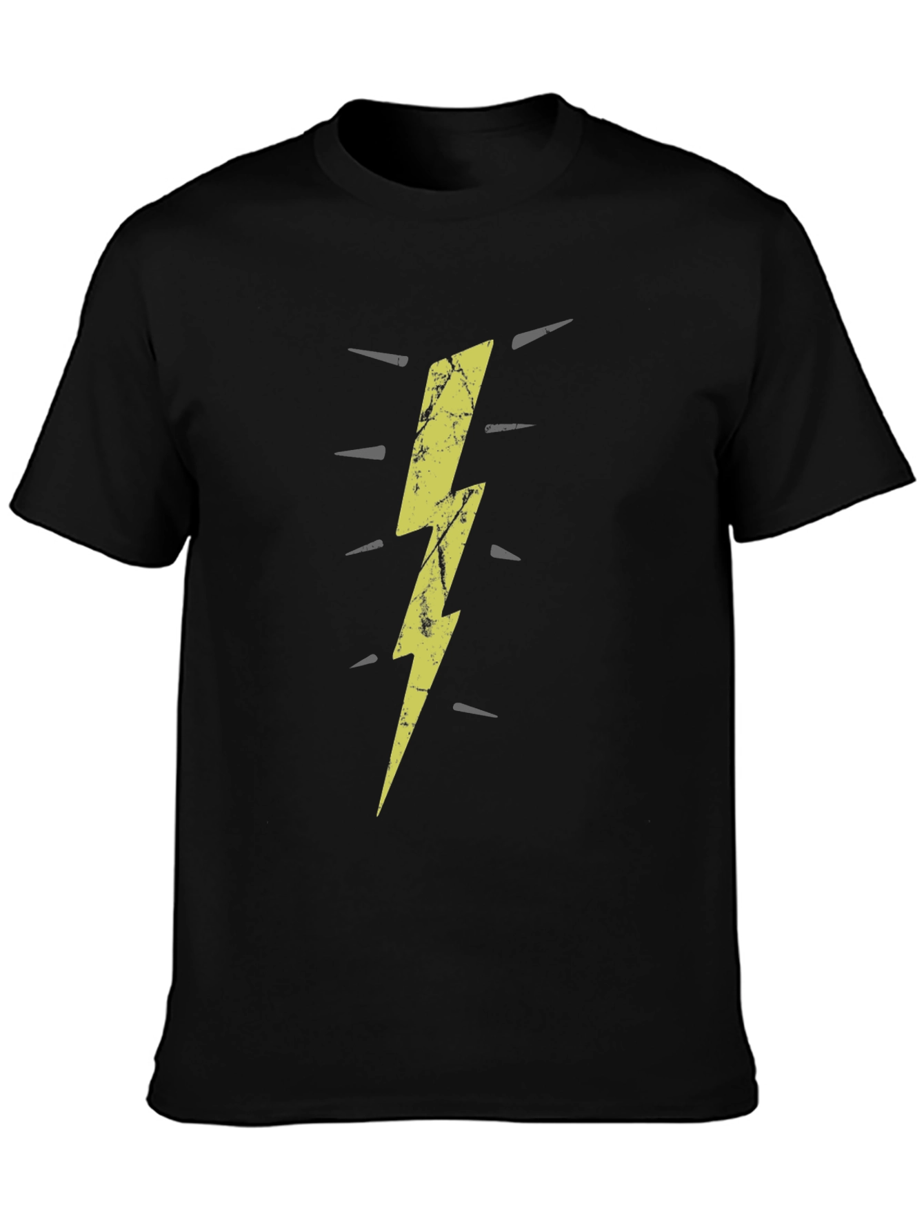 Lightning Bolt Graphic Tee - Black