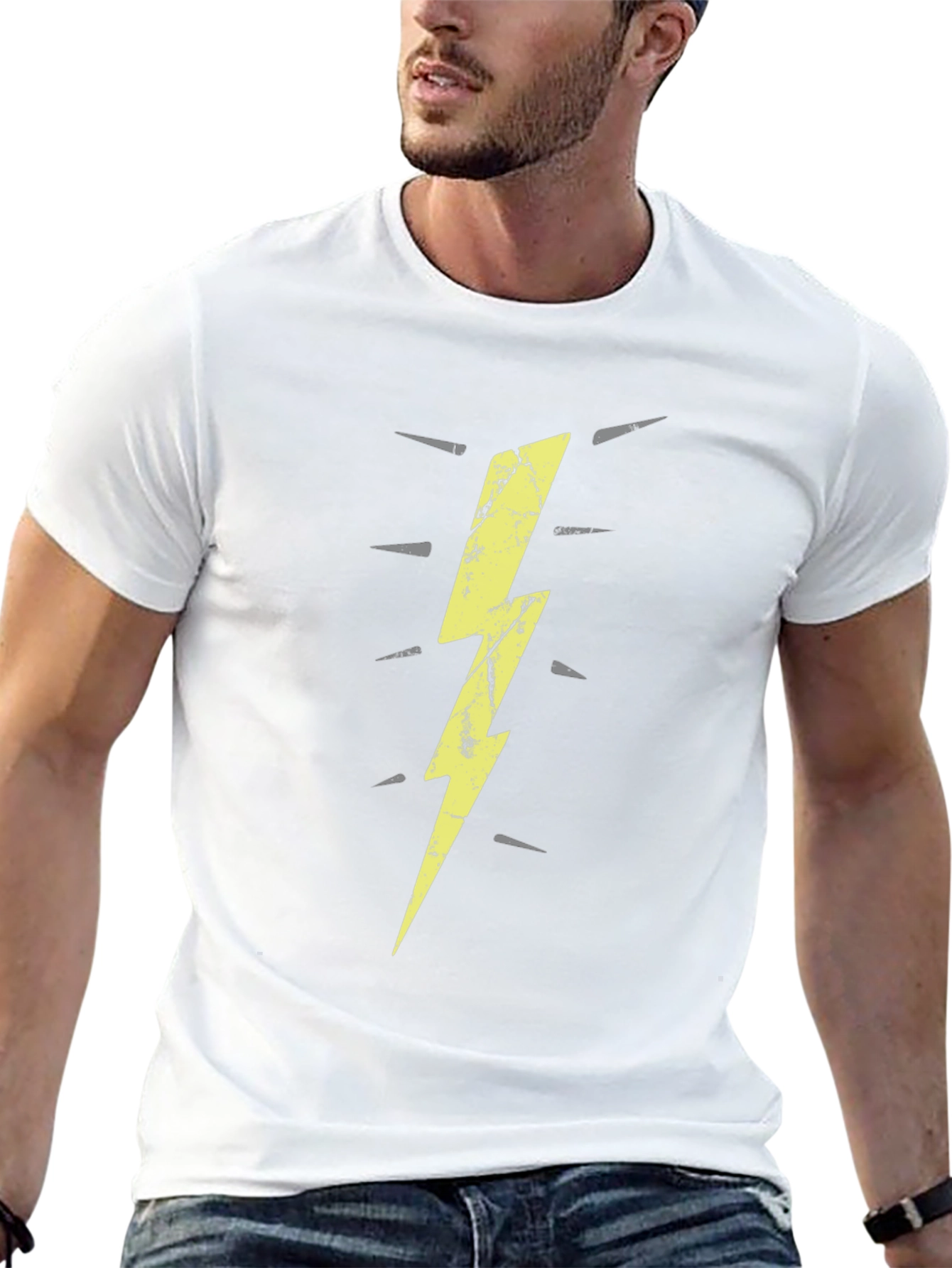 Lightning Bolt Graphic Tee - Black