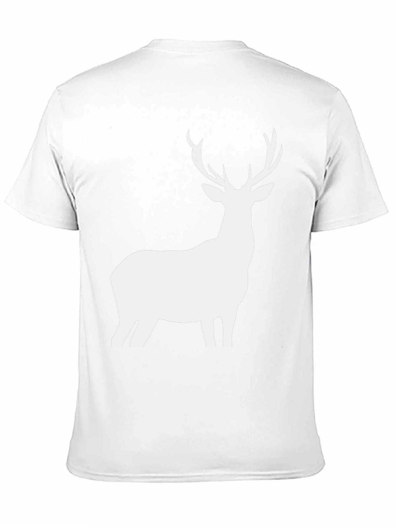 Deer Graphic Tee - Black Cotton Blend Casual Wear