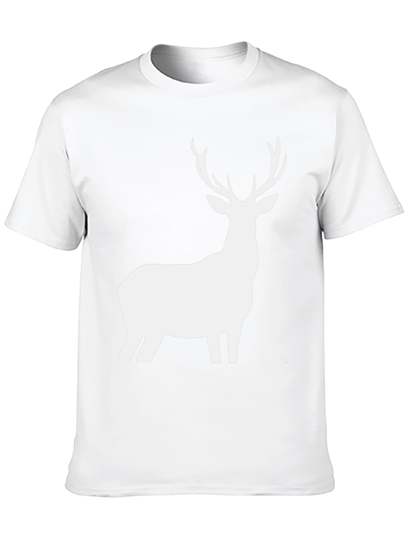 Deer Graphic Tee - Black Cotton Blend Casual Wear