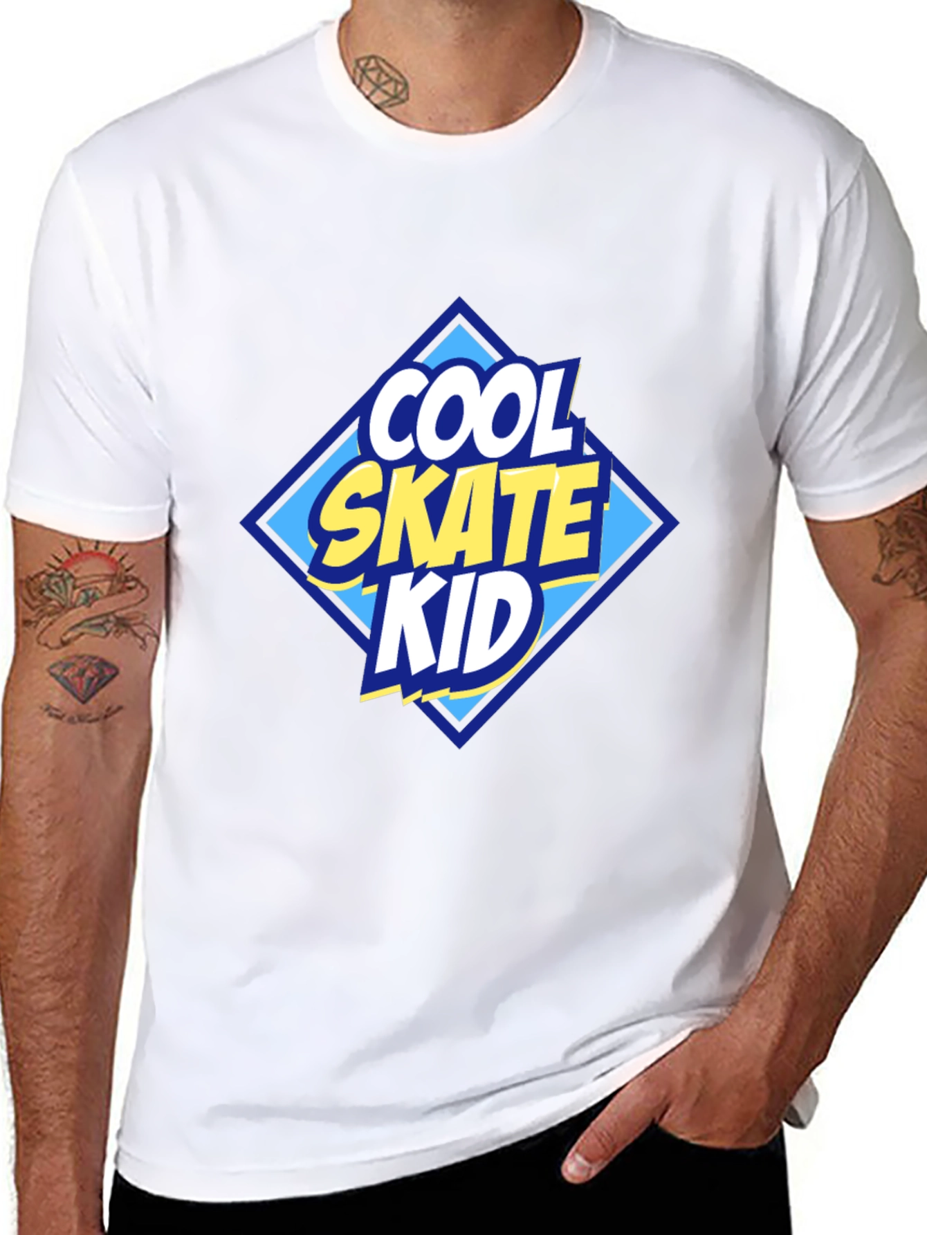 Cool Skate Kid Graphic T-Shirt - Black