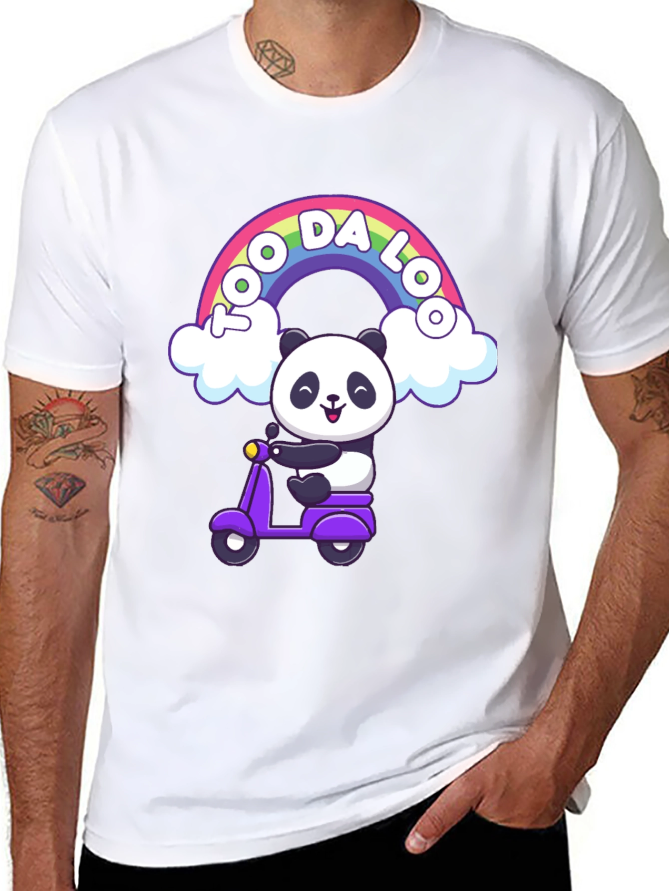 Cute Panda Scooter T-Shirt