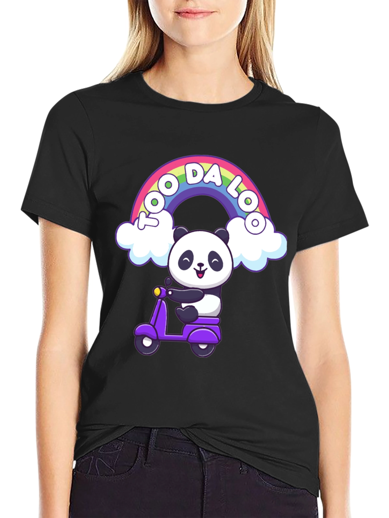 Cute Panda Scooter T-Shirt