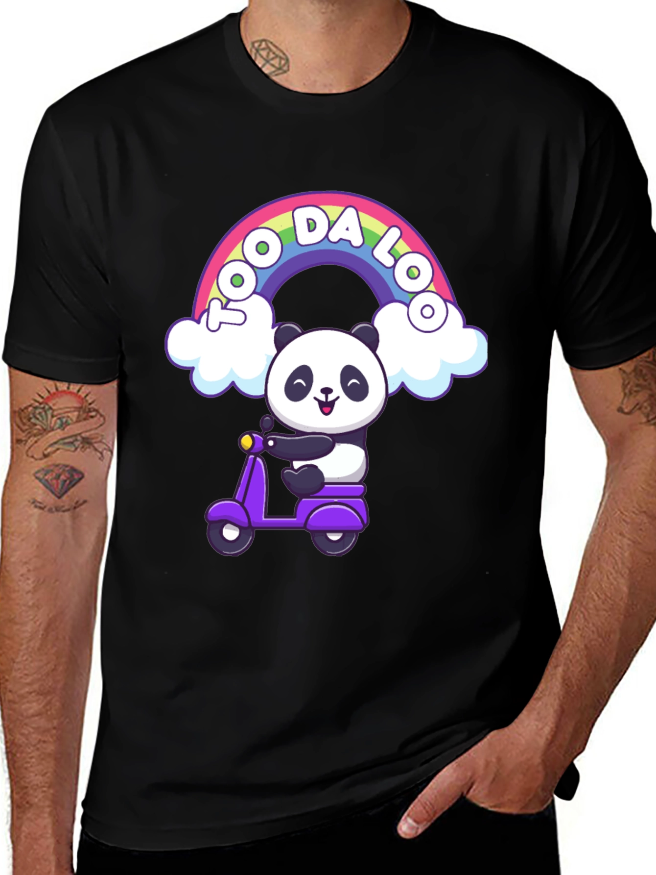 Cute Panda Scooter T-Shirt