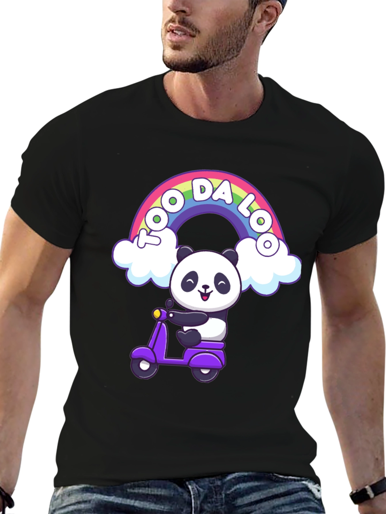 Cute Panda Scooter T-Shirt