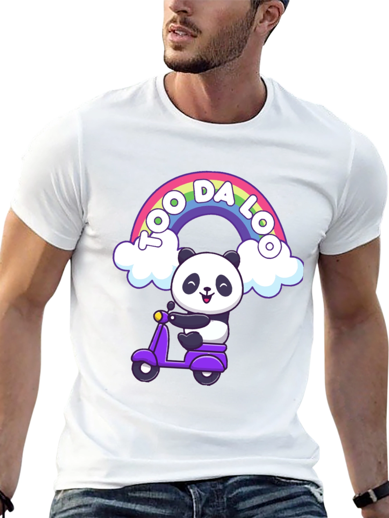 Cute Panda Scooter T-Shirt