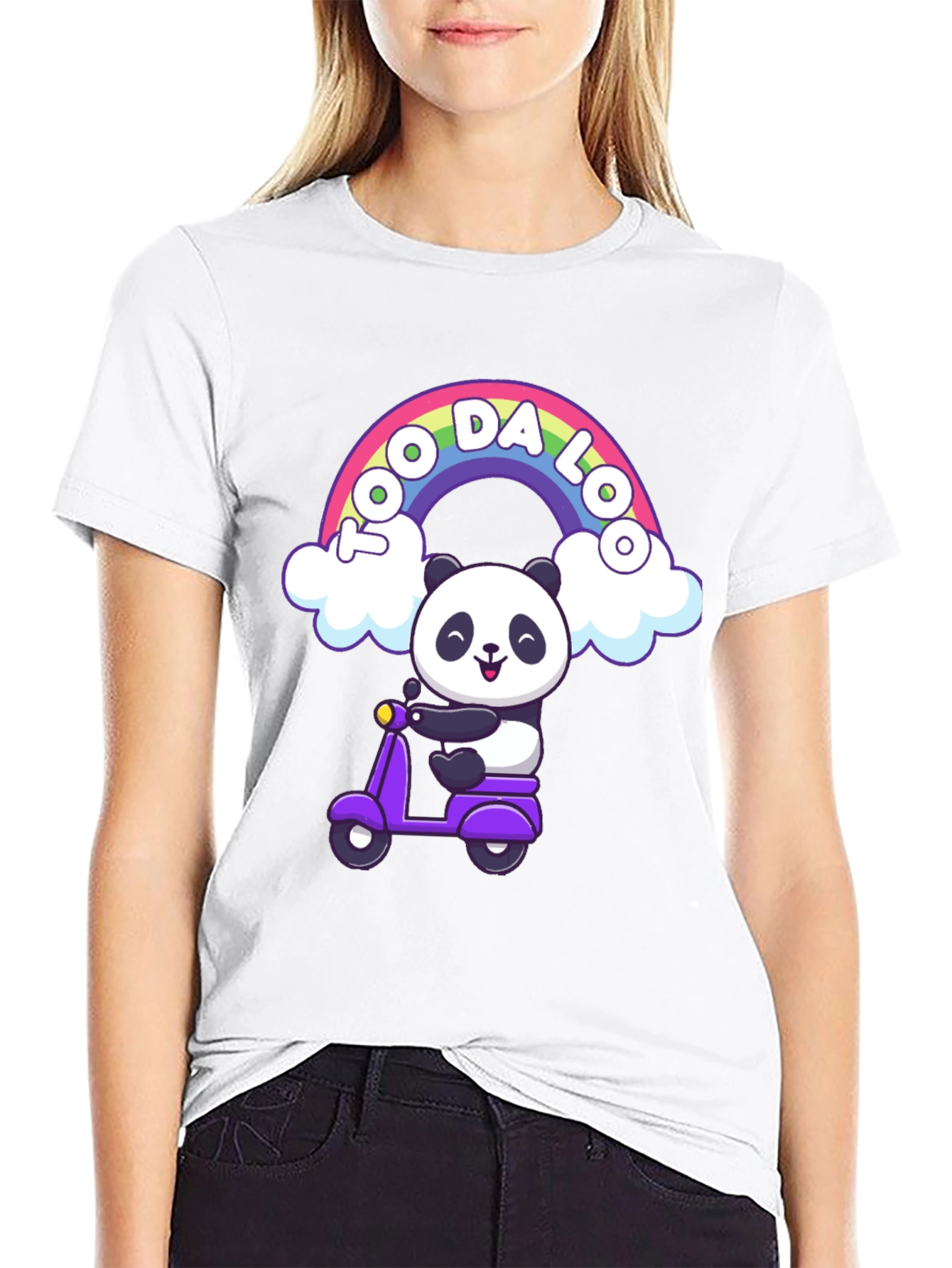 Cute Panda Scooter T-Shirt