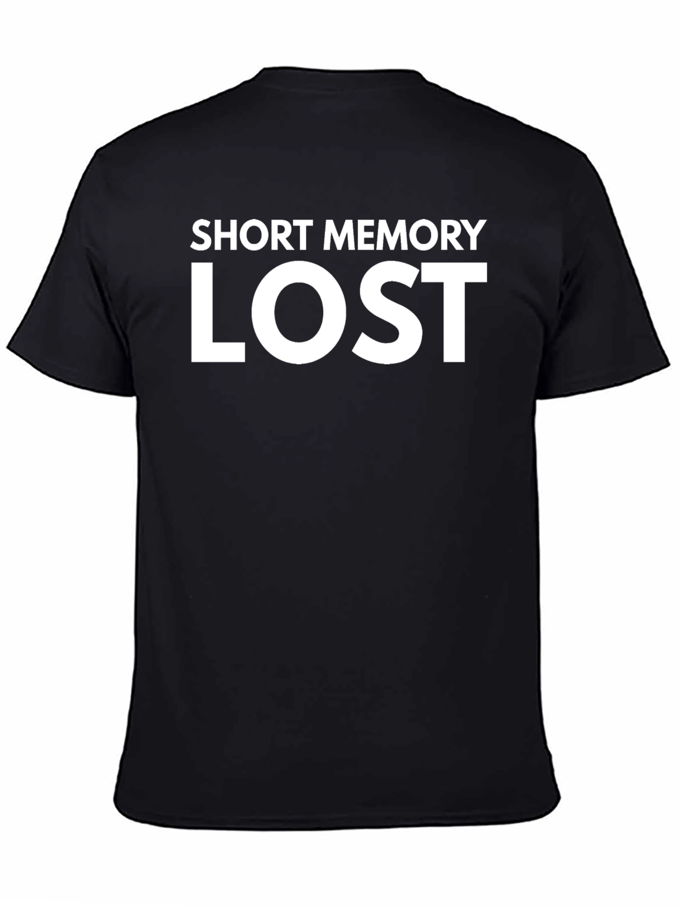 Short Memory Lost Graphic T-Shirt - Black